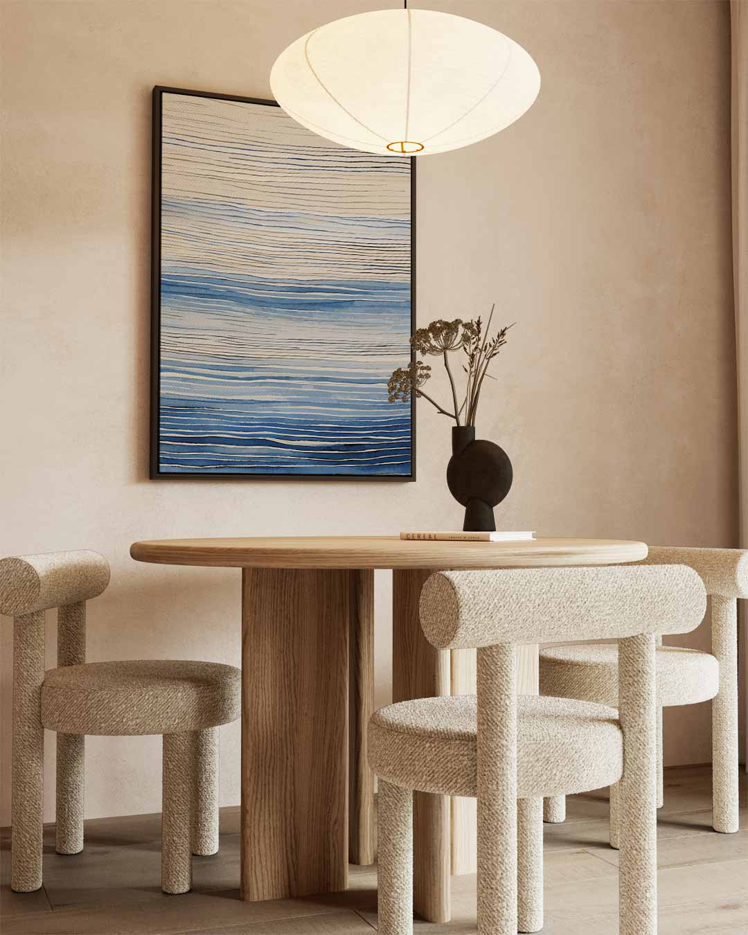 Blauwe Golven in Harmonie Kunstwerk-canvas-dibond-plexiglas-wanddecoratie-WallArtistic