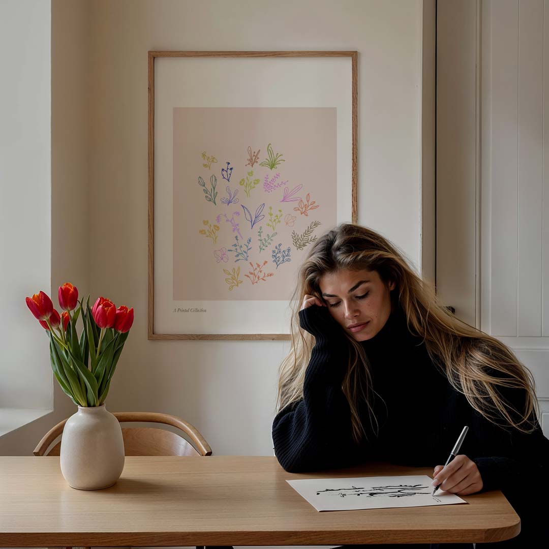 Bloemenpracht Illustratieposter-WallArtistic
