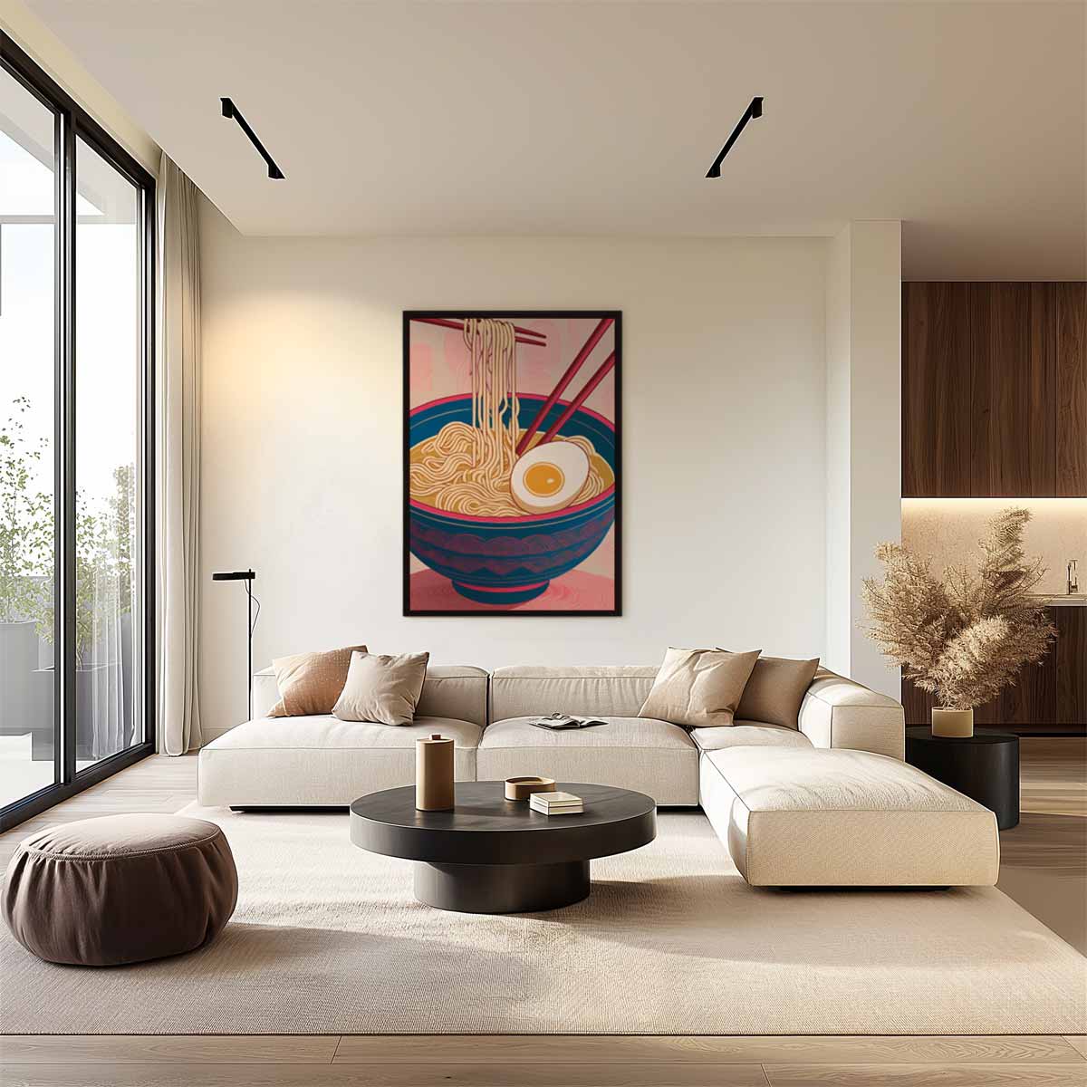 Kleurrijke Ramen Illustratie Kunstwerk-canvas-dibond-plexiglas-wanddecoratie-WallArtistic