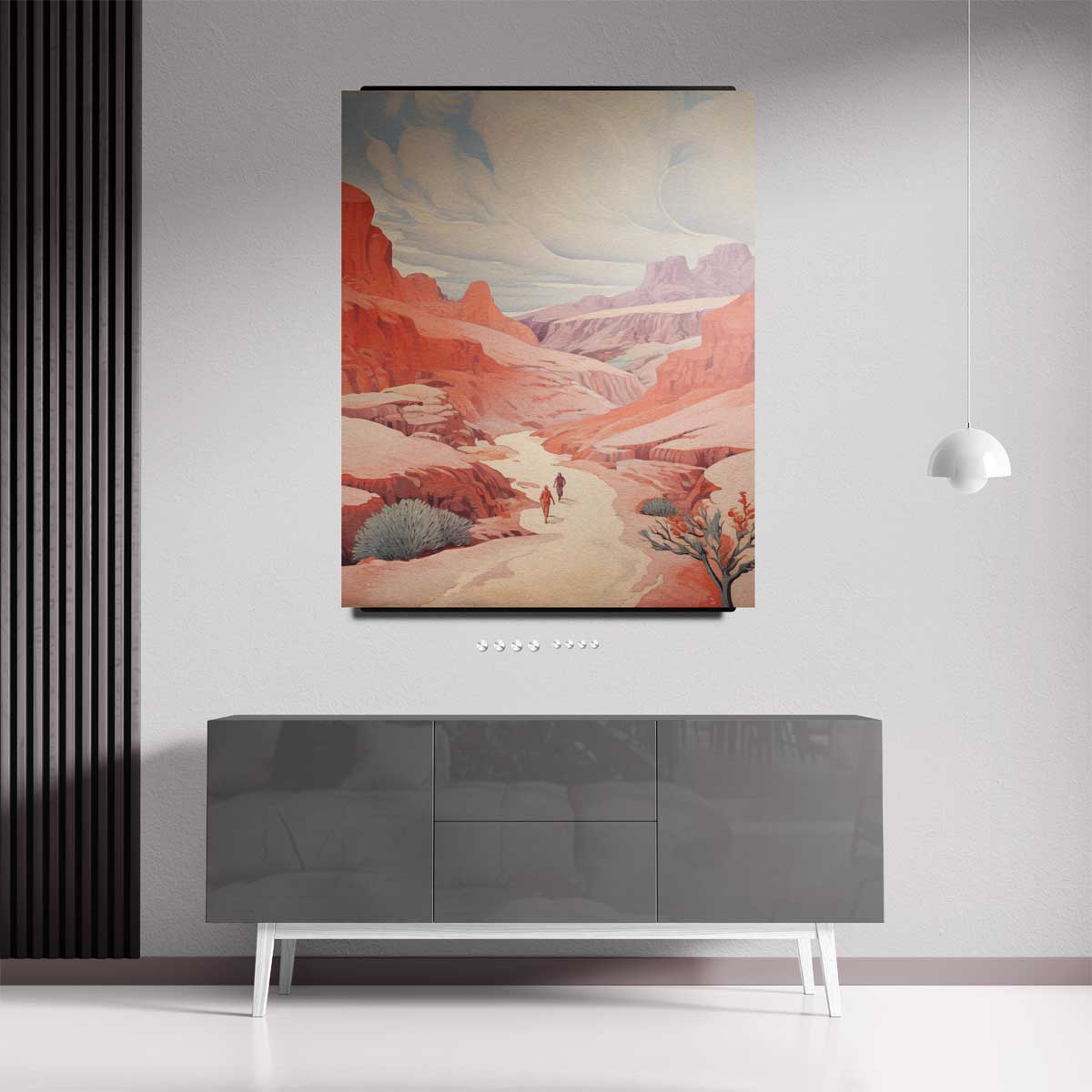 Wandeling door de Canyon Kunstwerk-canvas-dibond-plexiglas-wanddecoratie-WallArtistic