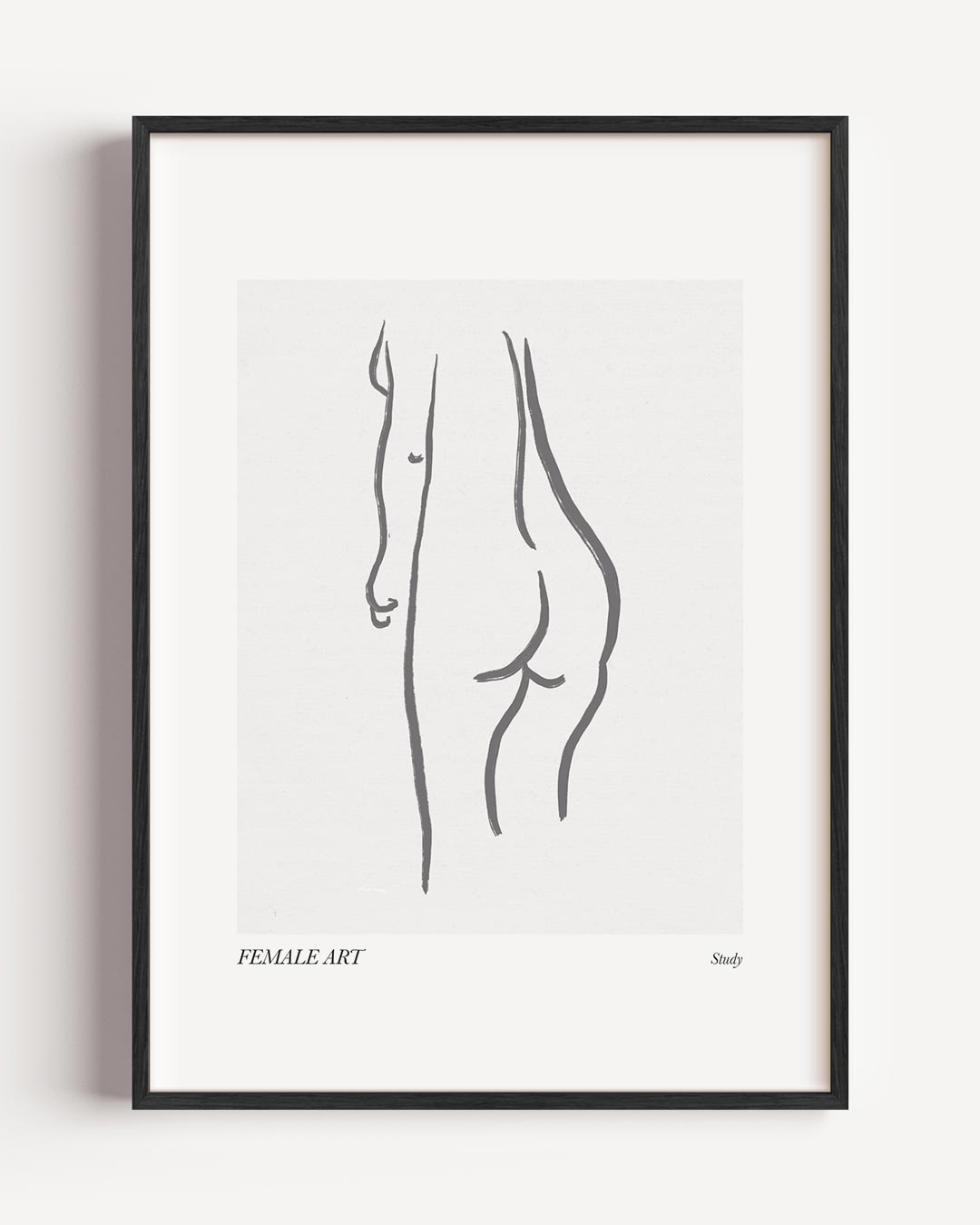 Elegante Vrouwelijke Schets Poster-WallArtistic