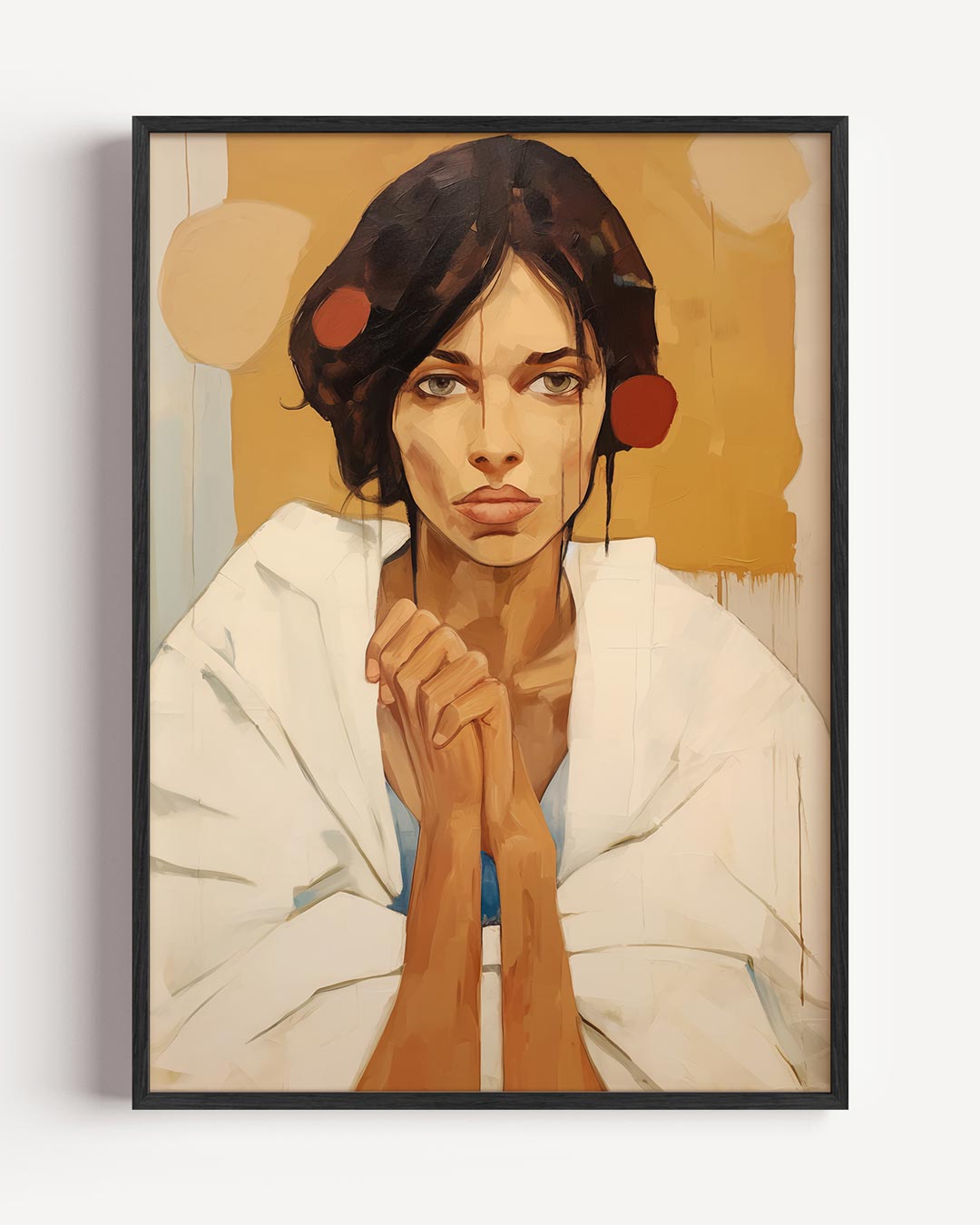 Tedere Portretillustratie Poster-WallArtistic