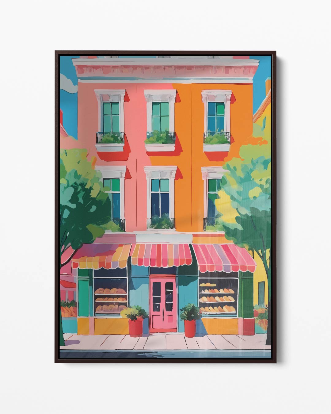 Vrolijke Bakkersgevel Kunstwerk-canvas-dibond-plexiglas-wanddecoratie-WallArtistic