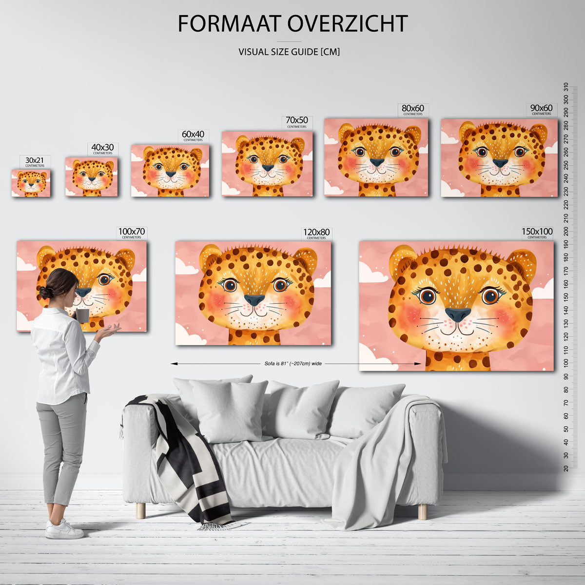 Schattige luipaard Poster