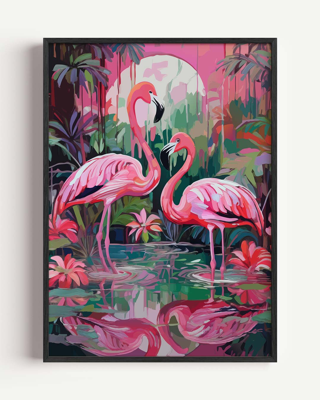 Tropische Flamingo Serenade Poster