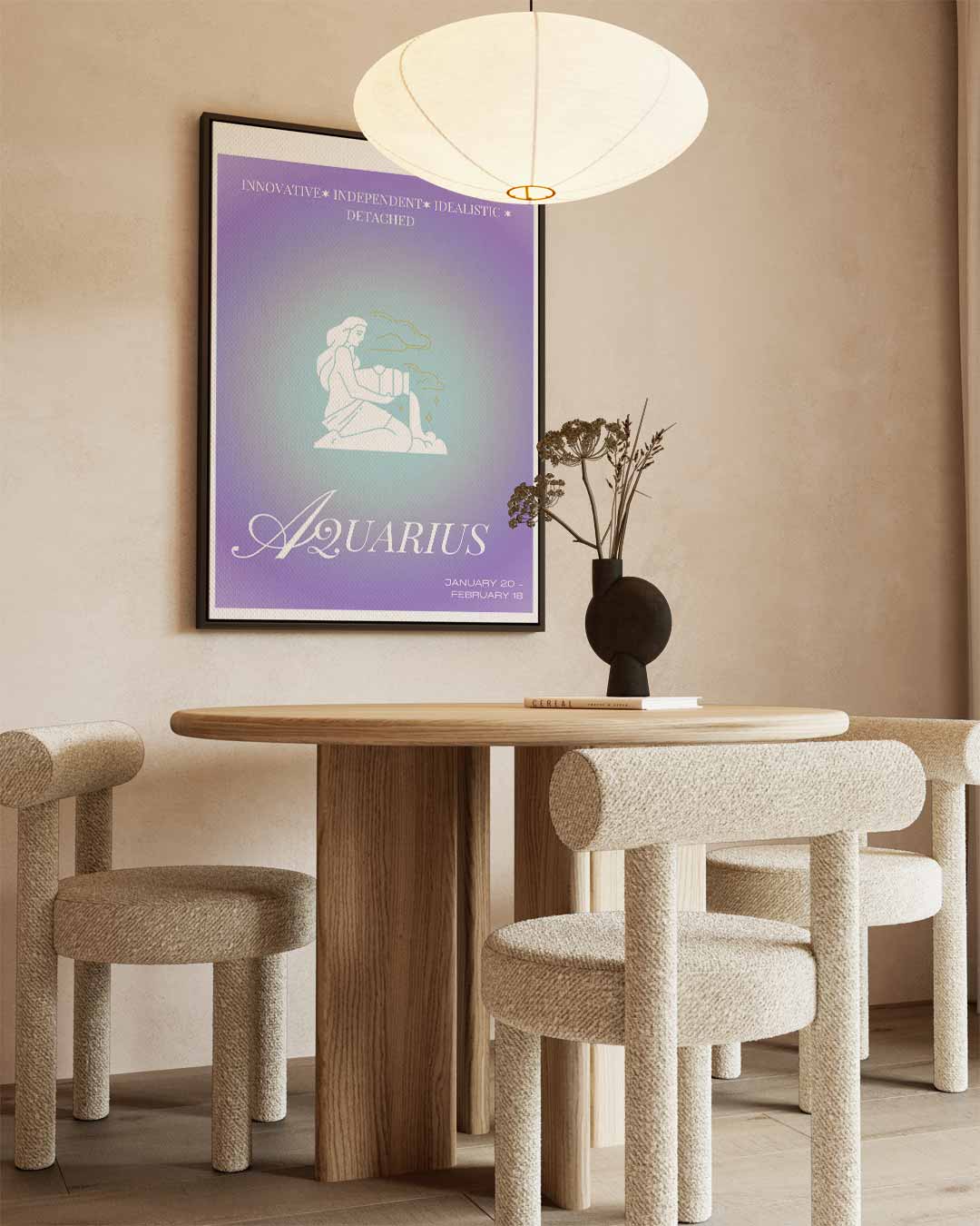 Stijlvolle Aquarius Compositie Kunstwerk-canvas-dibond-plexiglas-wanddecoratie-WallArtistic