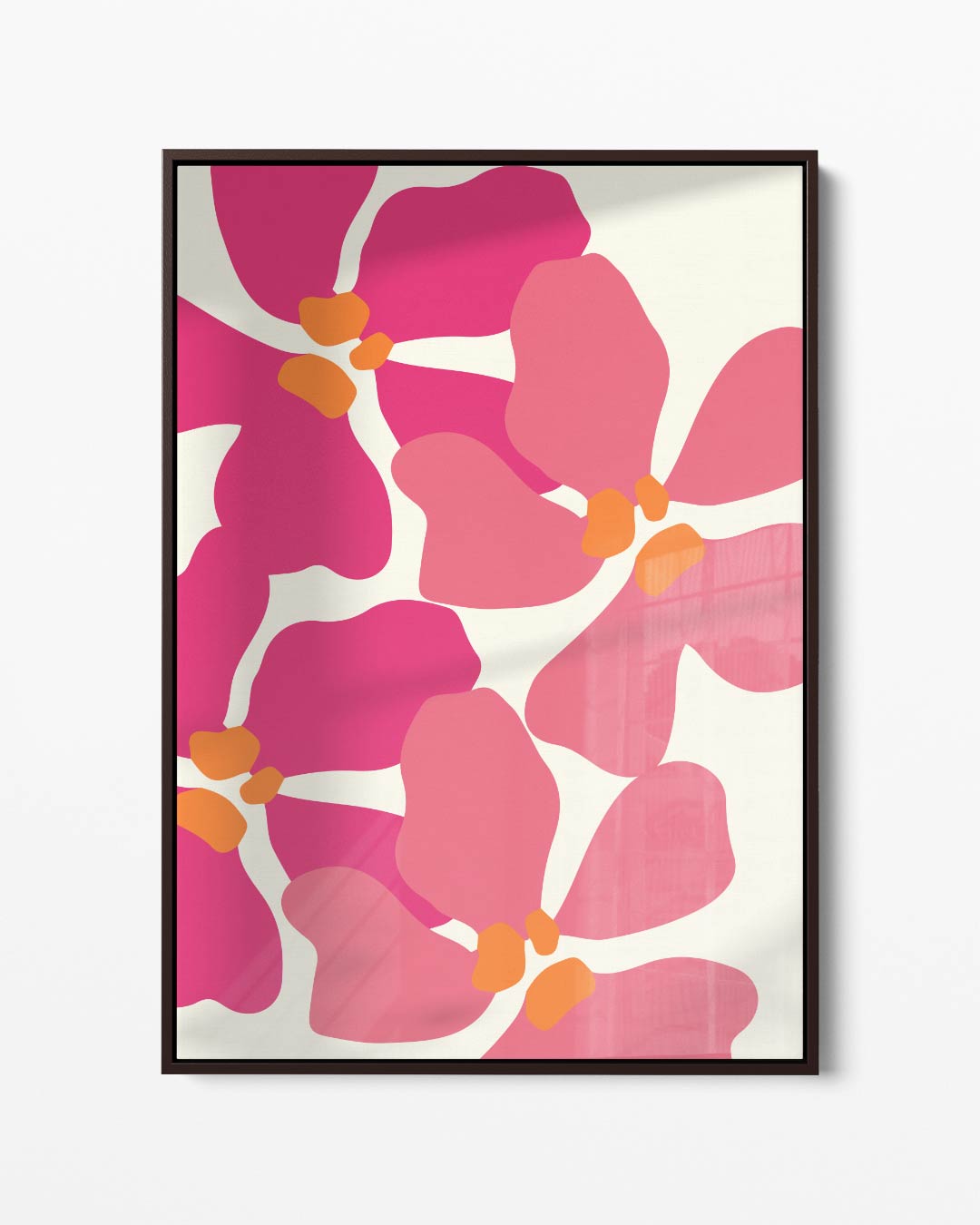 Bloeiende Roze Orchideeën Kunstwerk-canvas-dibond-plexiglas-wanddecoratie-WallArtistic