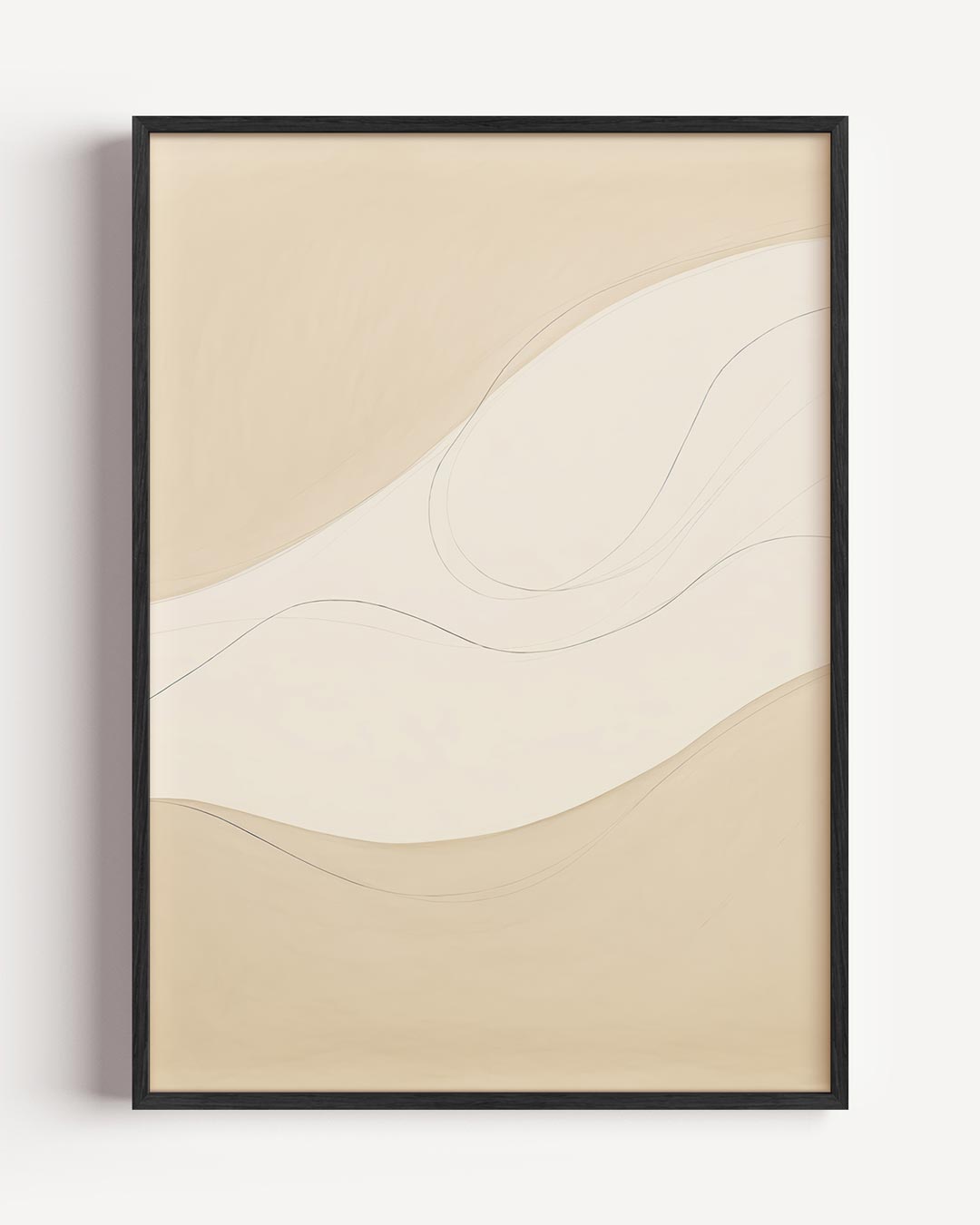 Rustgevende Beige Kunstposter-WallArtistic