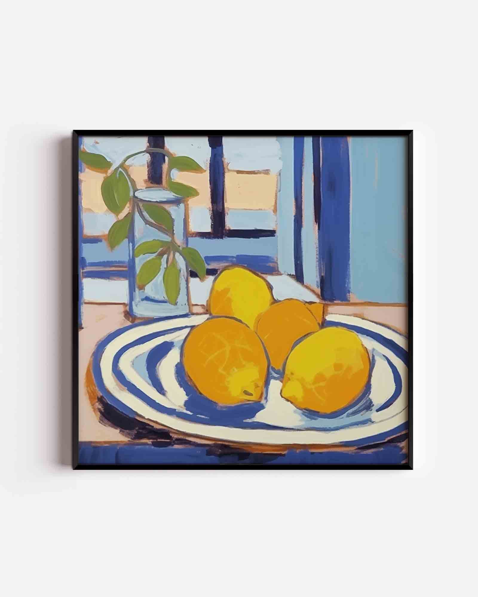 Citroenen op tafel Poster