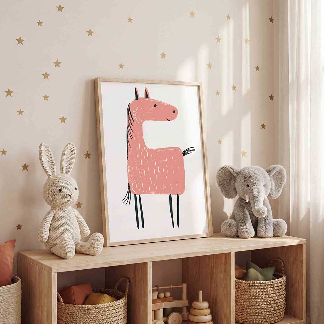Paard illustratie Poster