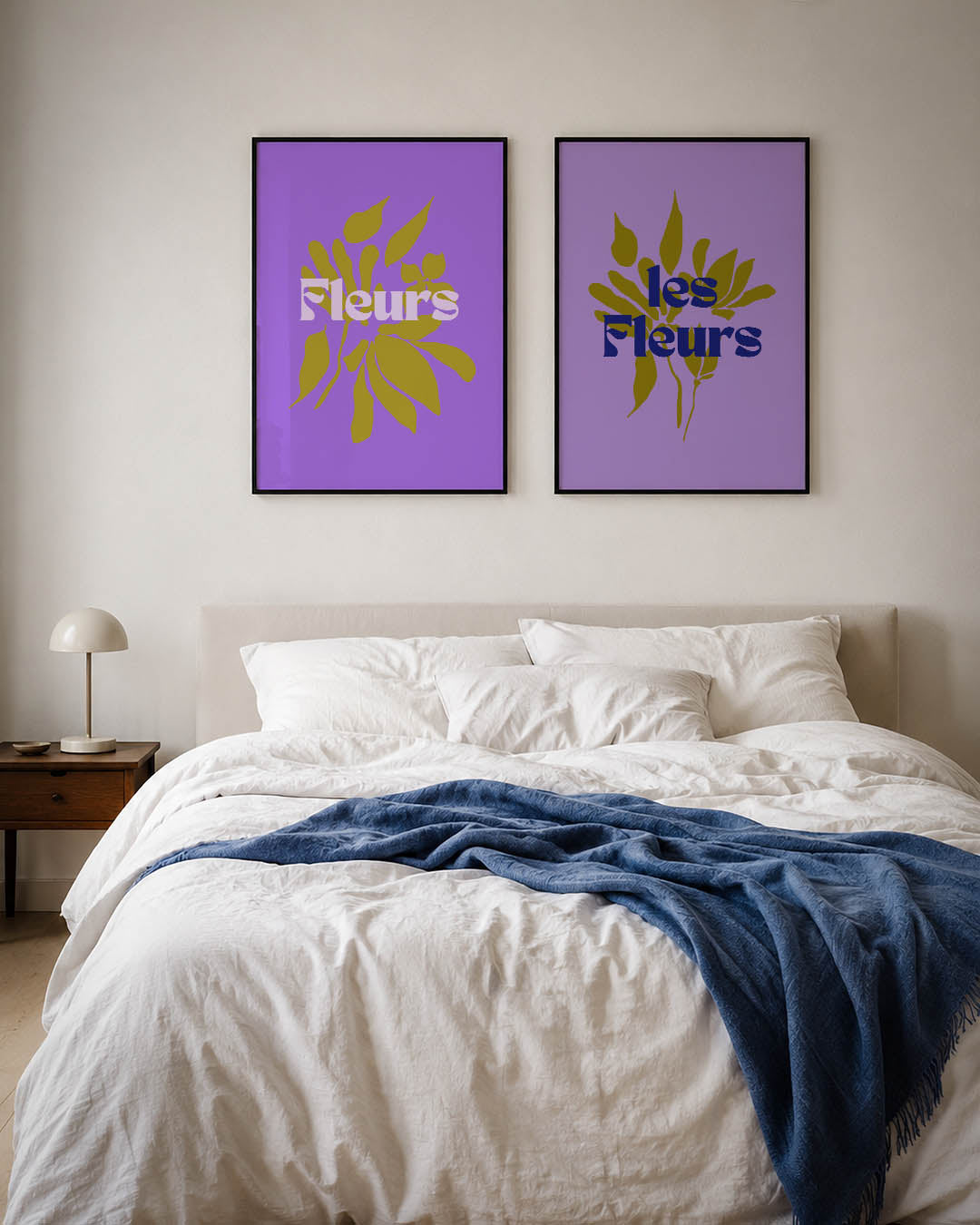 Bloemvormen en tekst Posterset