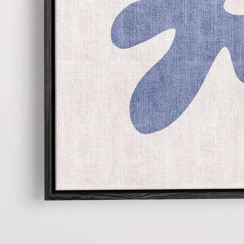 Blauwe Organische Vorm Kunstwerk-canvas-dibond-plexiglas-wanddecoratie-WallArtistic