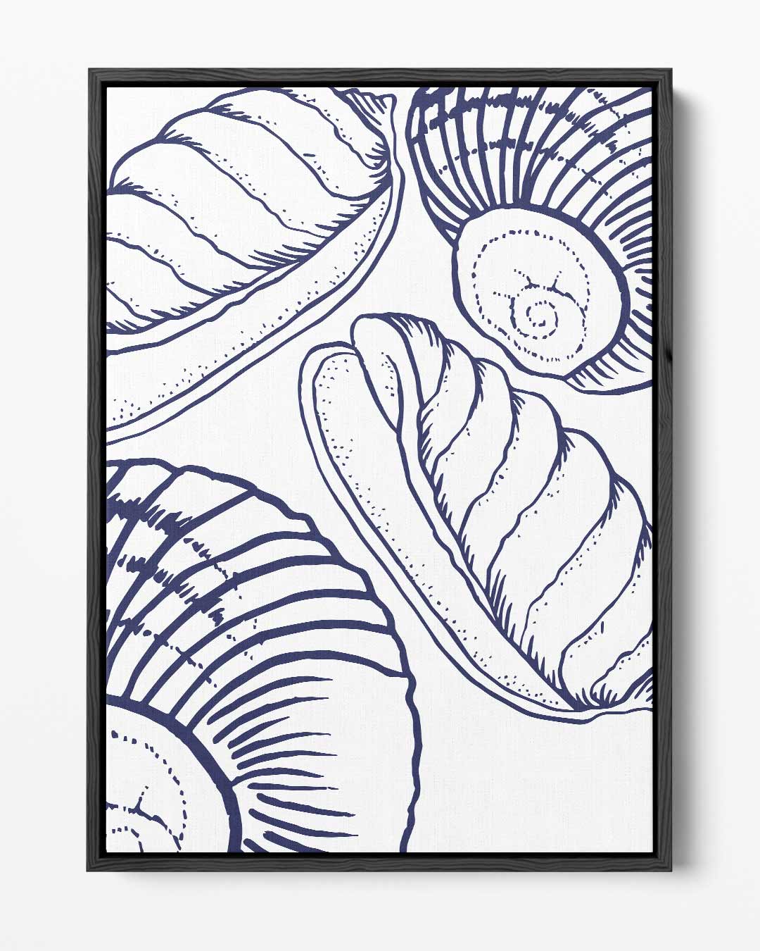 Elegante Schelpen Illustratie Kunstwerk-canvas-dibond-plexiglas-wanddecoratie-WallArtistic