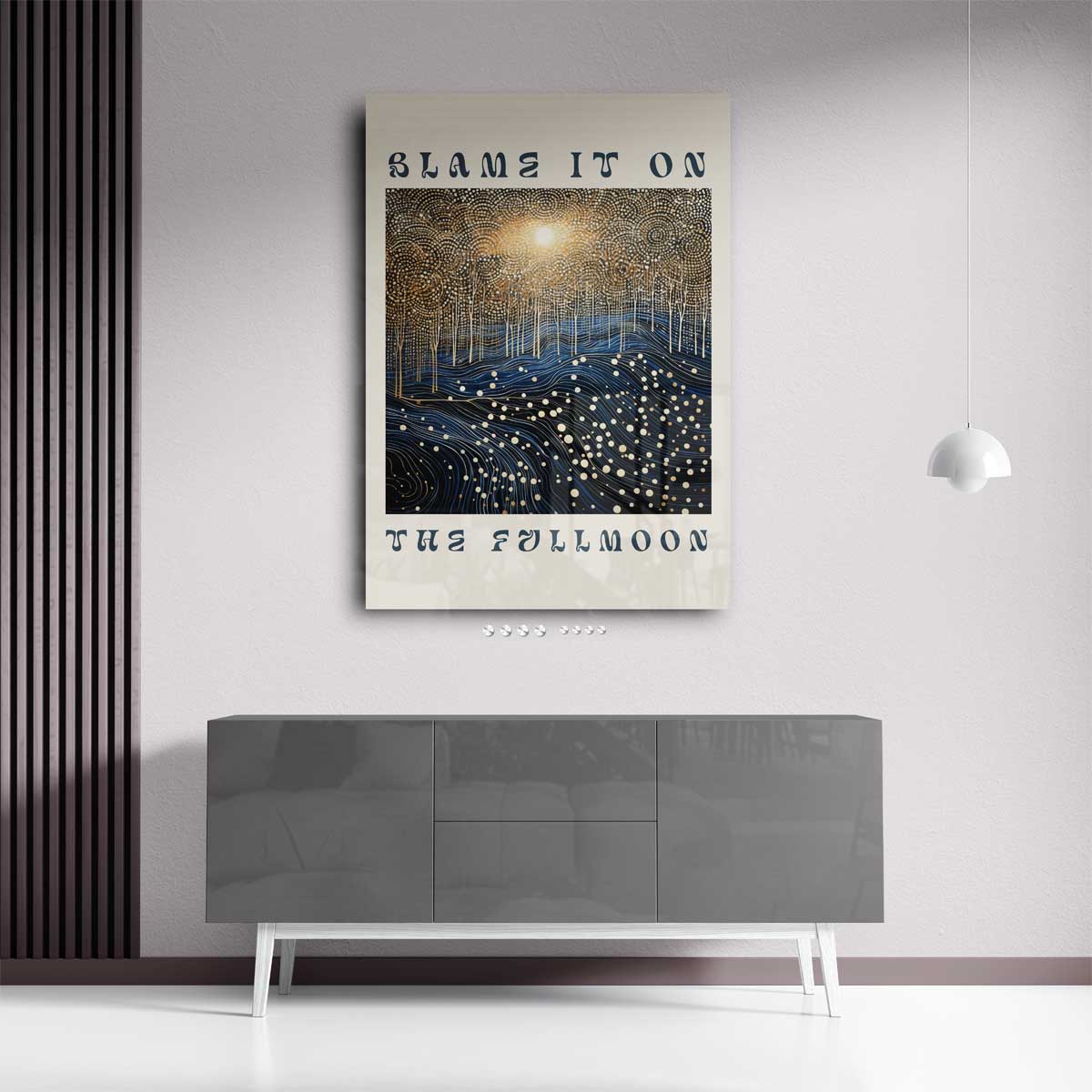 Blame It on the Full Moon Kunstwerk-canvas-dibond-plexiglas-wanddecoratie-WallArtistic