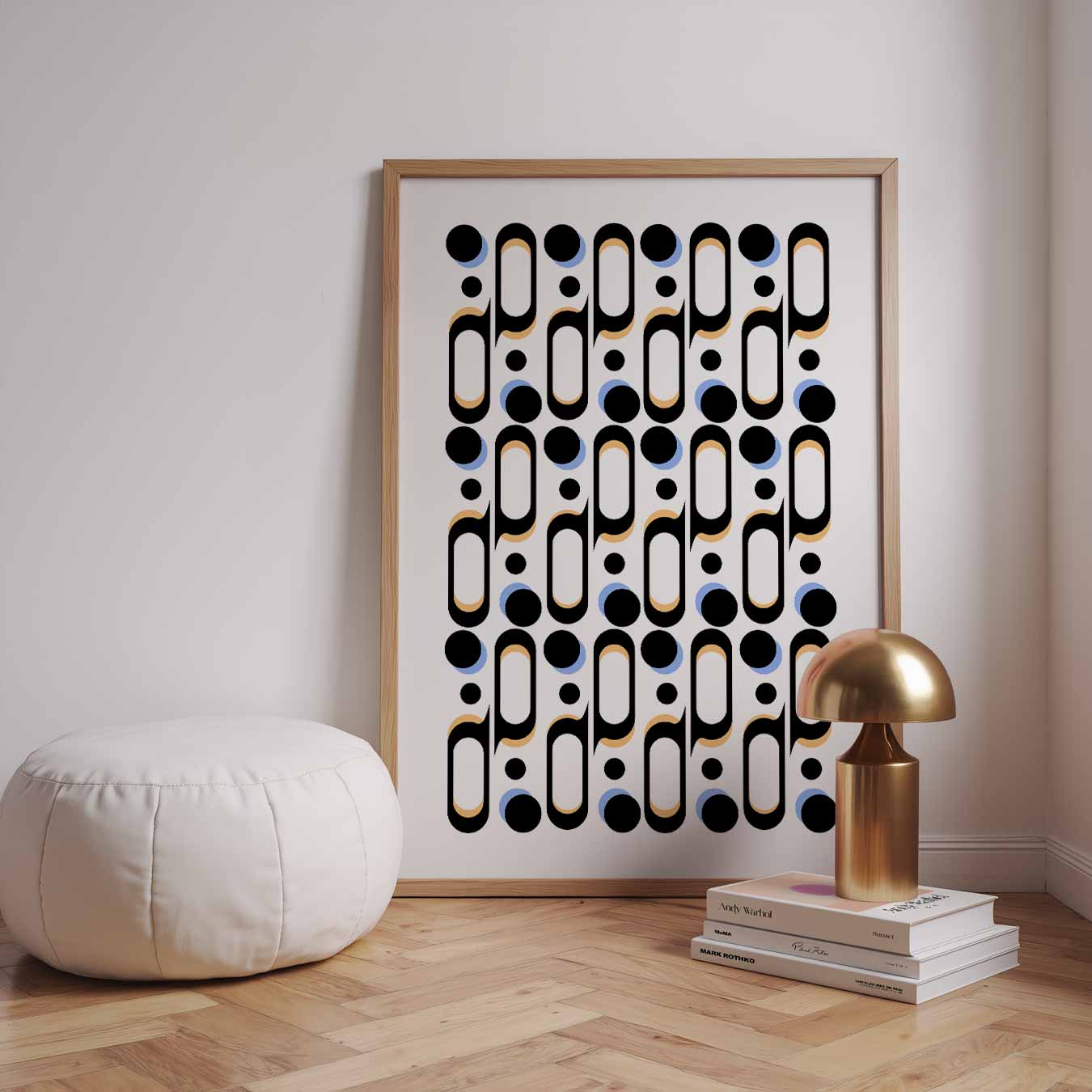 Retro Cirkels en Ovalen Poster