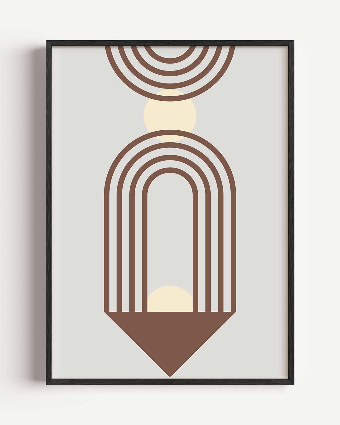 Retro Boog Hout Kunst Poster