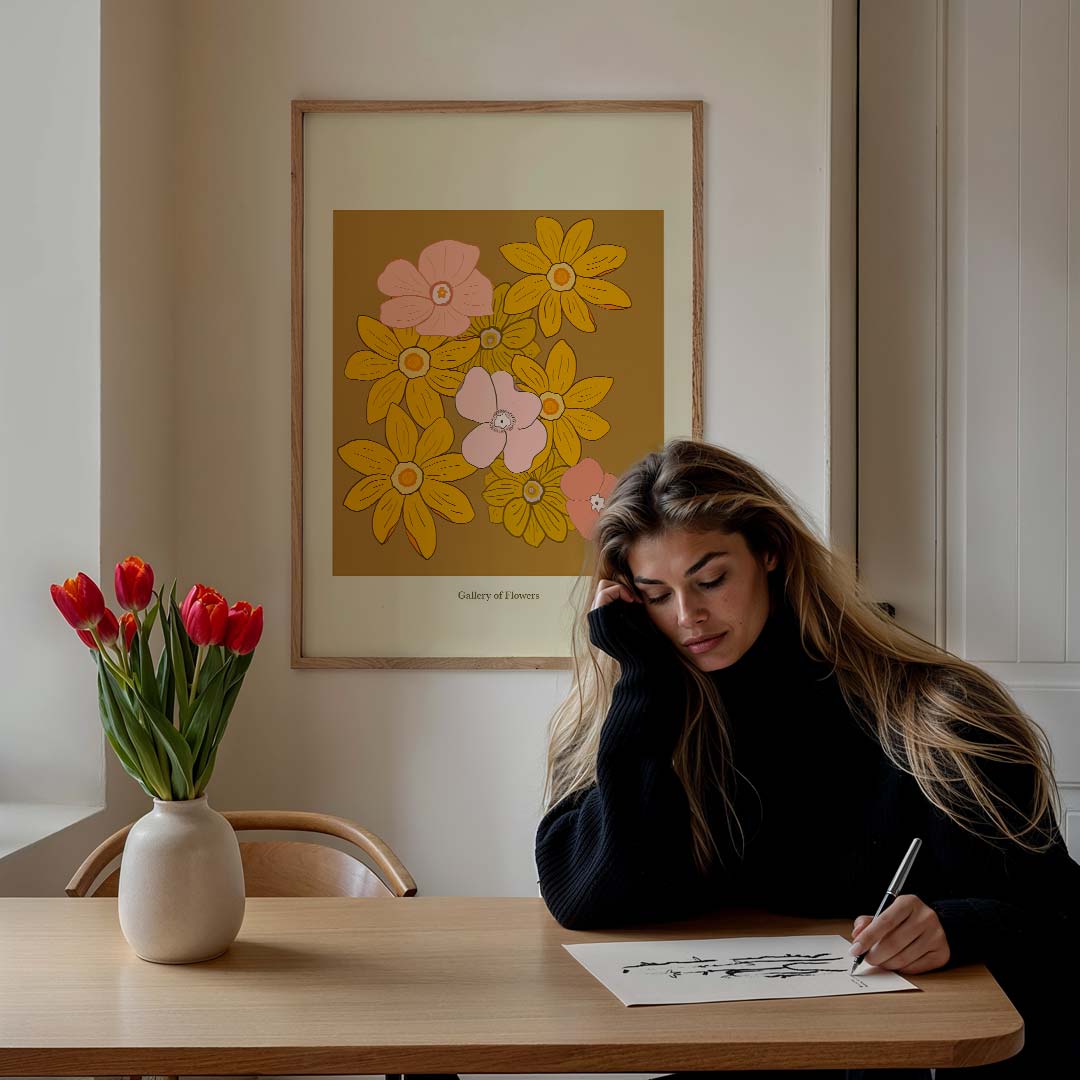Bloemenpracht in Herfsttinten Poster-WallArtistic