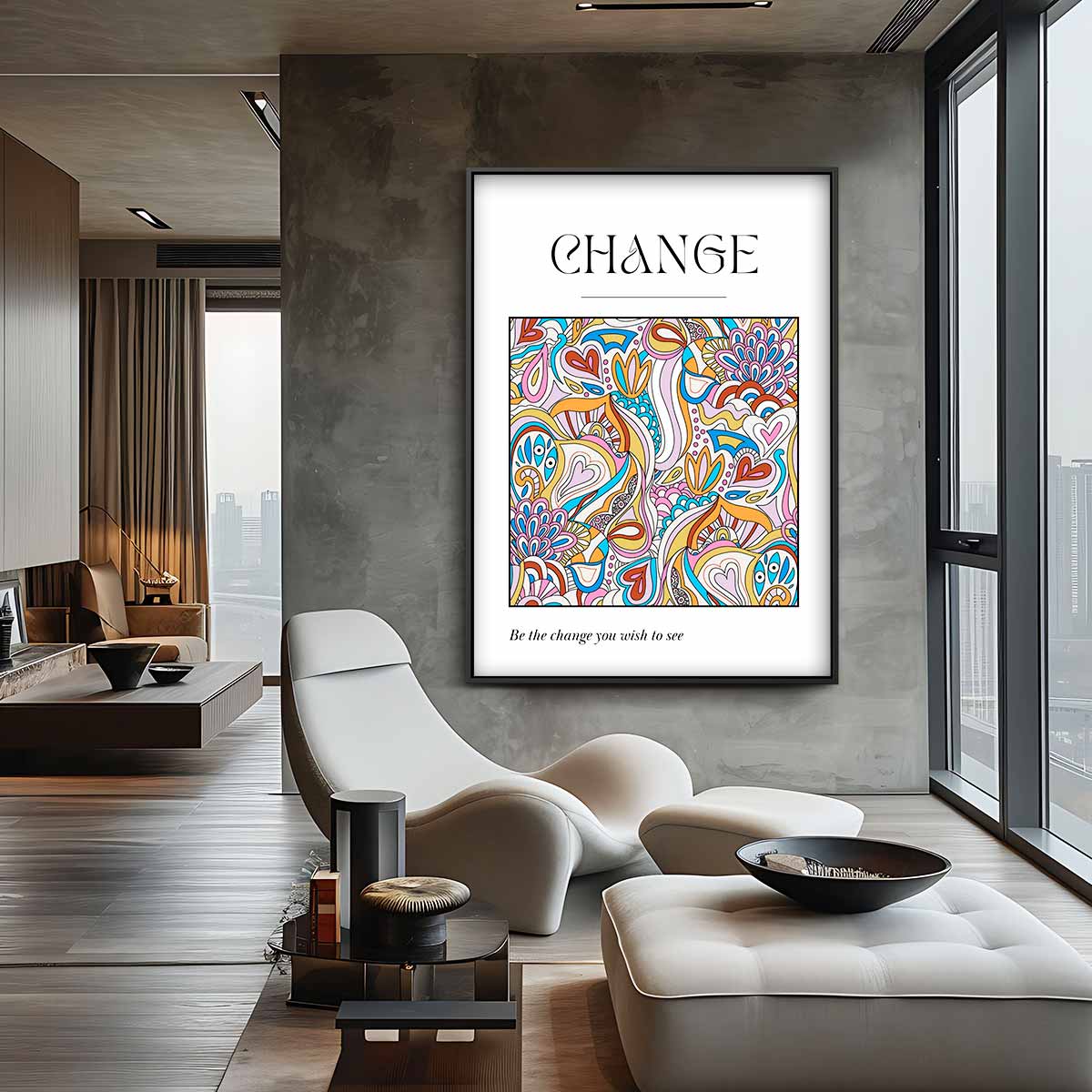 Kleurrijke Droomlandschap Kunstwerk-canvas-dibond-plexiglas-wanddecoratie-WallArtistic