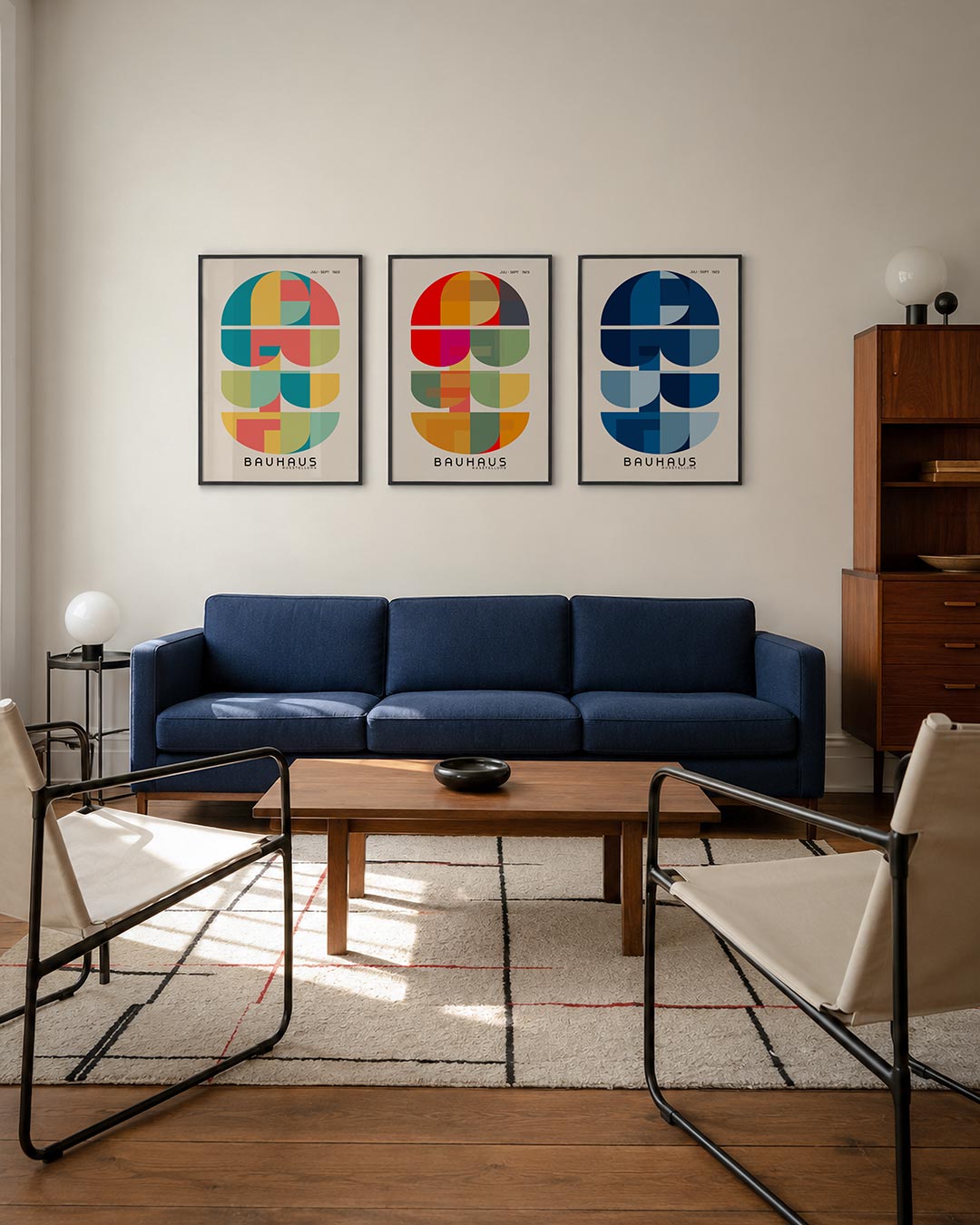 Kleurrijke vormencompositie Posterset