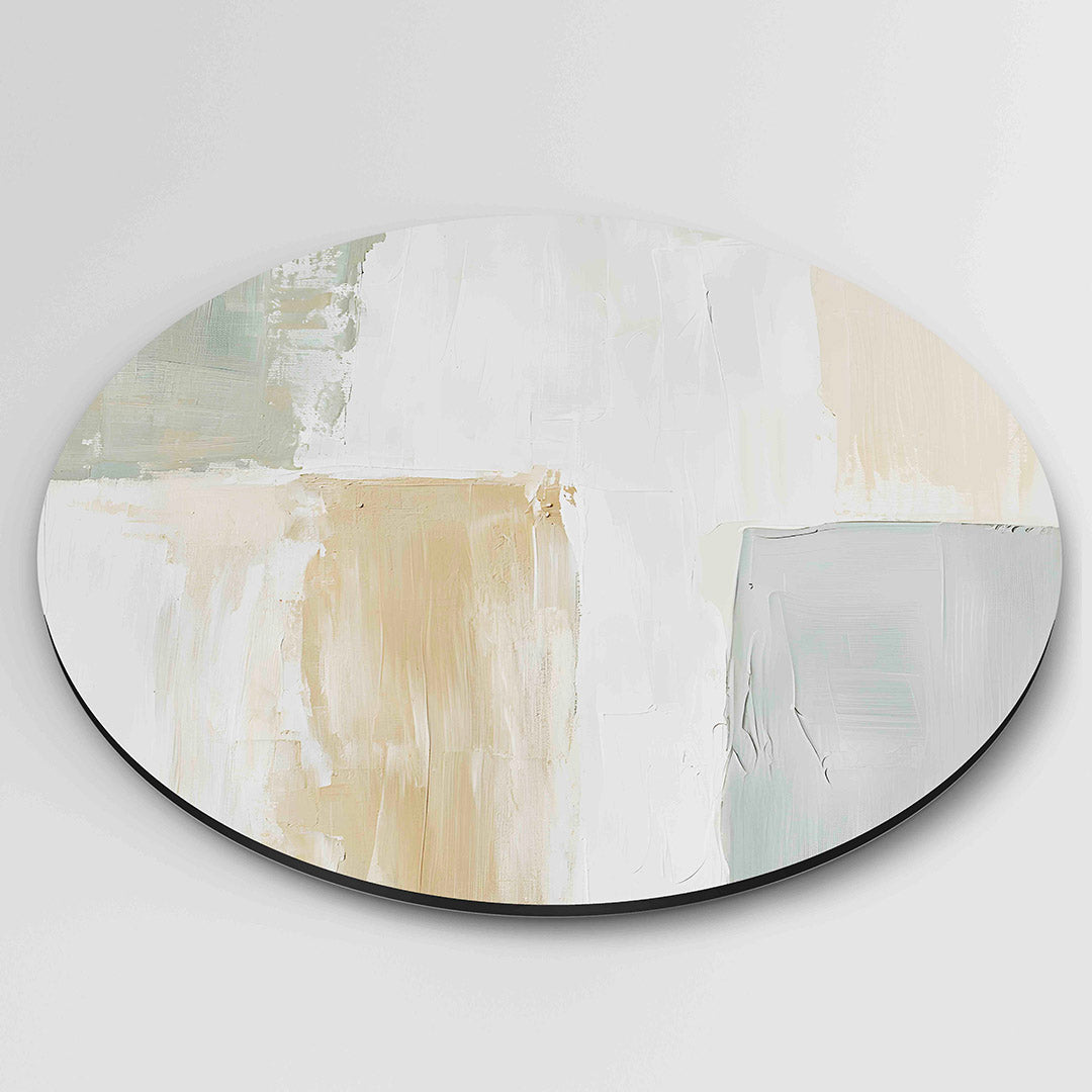 Abstracte beige en grijze Muurcirkel