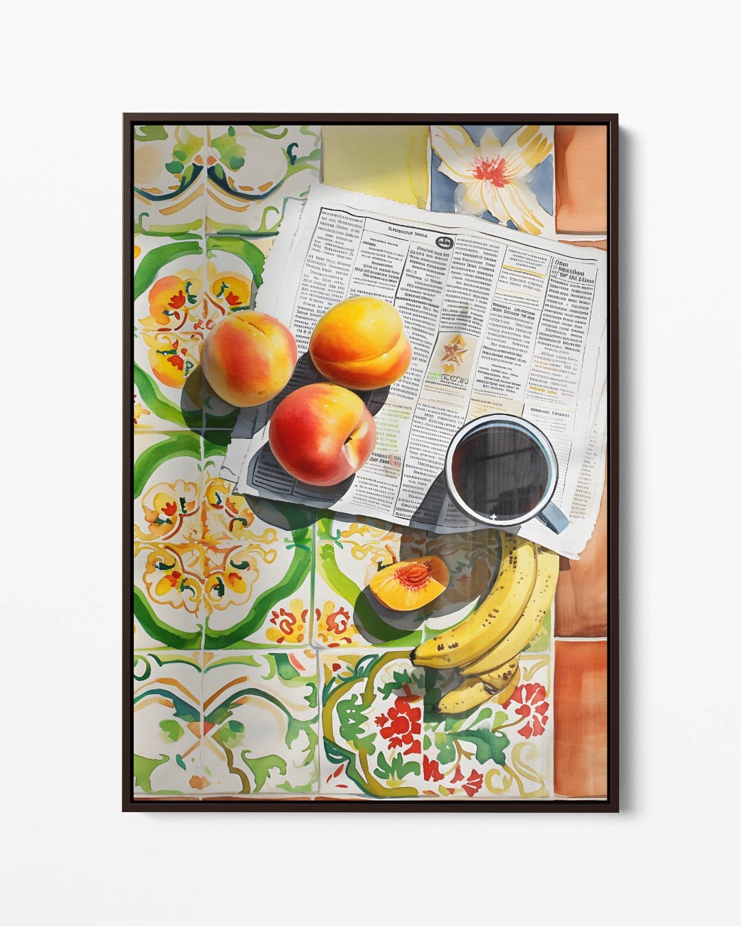 Zonnige Vruchten Ontbijt Kunstwerk-canvas-dibond-plexiglas-wanddecoratie-WallArtistic