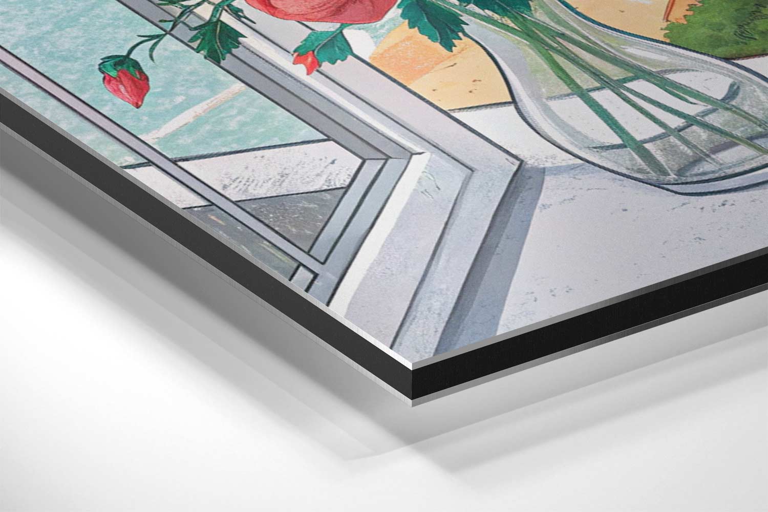 Uitzicht aan de Middellandse Zee Kunstwerk-canvas-dibond-plexiglas-wanddecoratie-WallArtistic