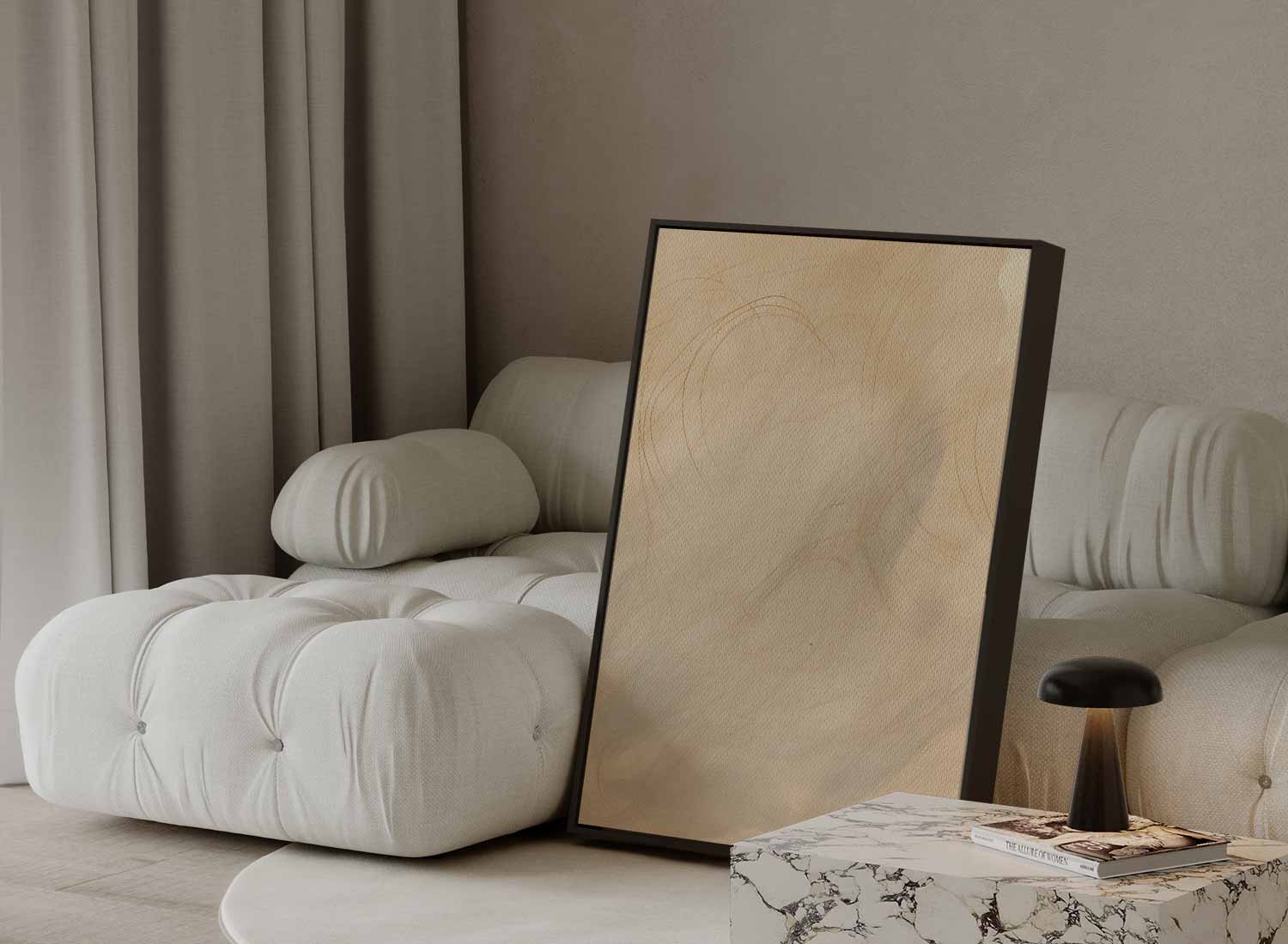 Whispering Dreams in Sepia Kunstwerk-canvas-dibond-plexiglas-wanddecoratie-WallArtistic