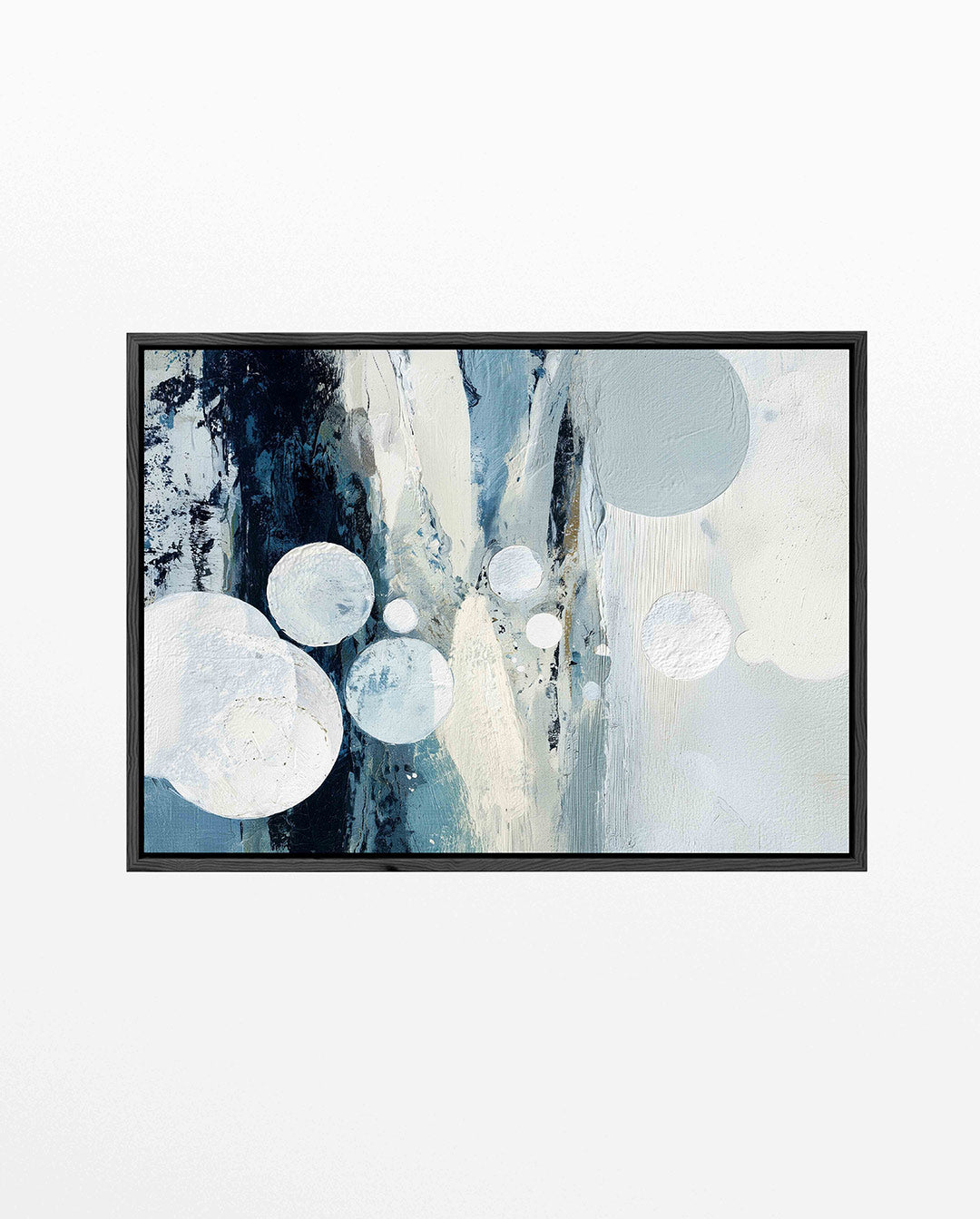 Cirkelpatronen in blauw Kunstwerk
