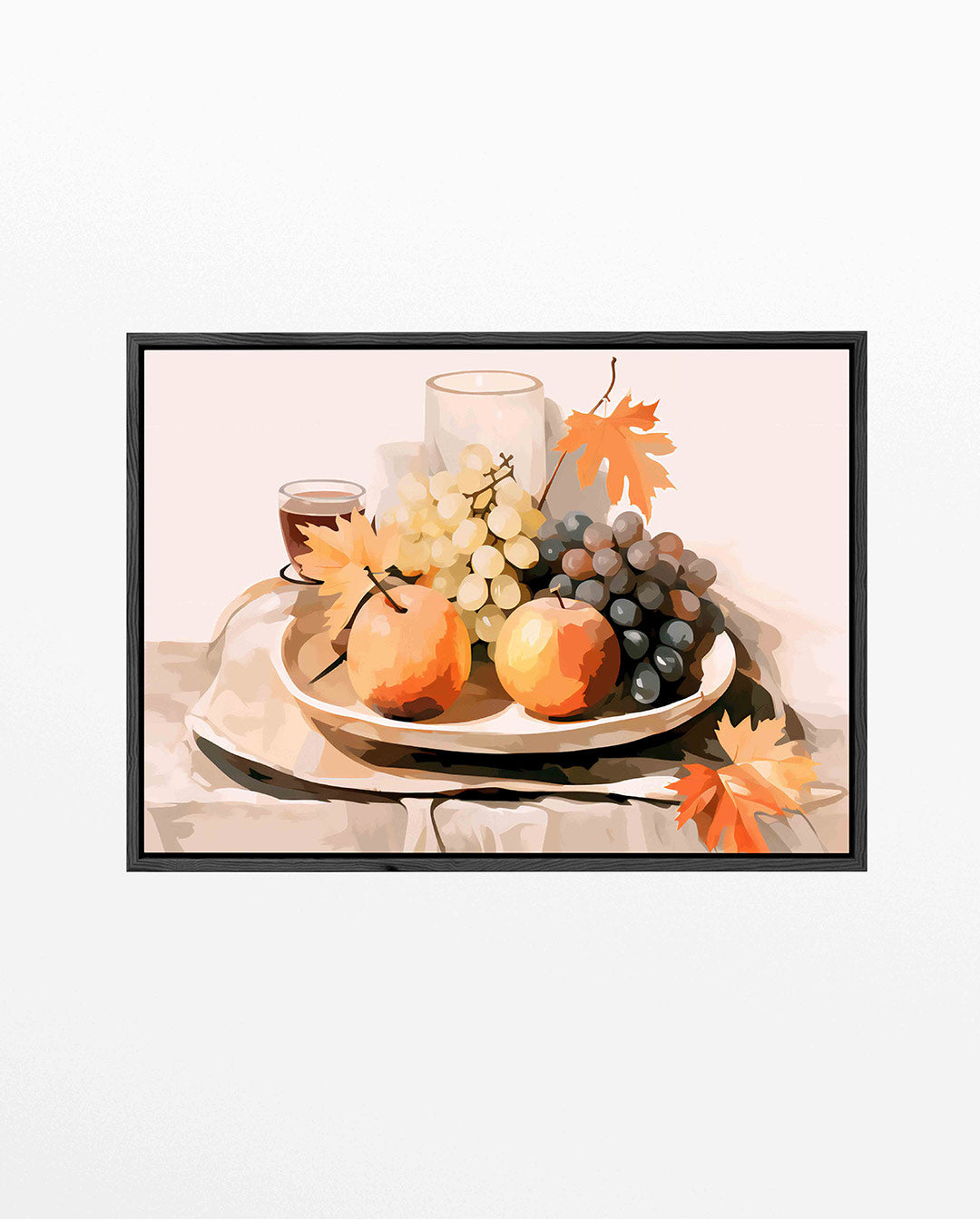 Fruit en herfstbladeren Kunstwerk