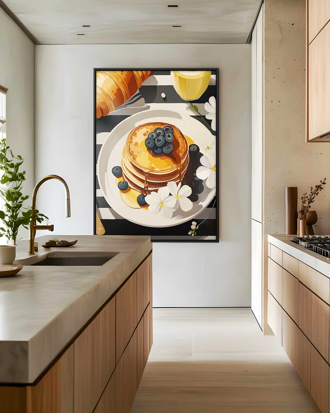 Zalig Ontbijt Tafereel Kunstwerk-canvas-dibond-plexiglas-wanddecoratie-WallArtistic