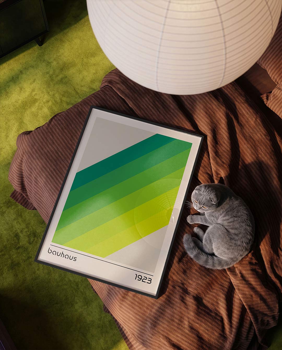 Diagonale kleurvlakken Poster