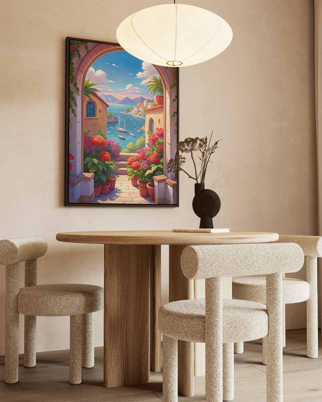 Mediterraans Paradijs Kunstwerk-canvas-dibond-plexiglas-wanddecoratie-WallArtistic
