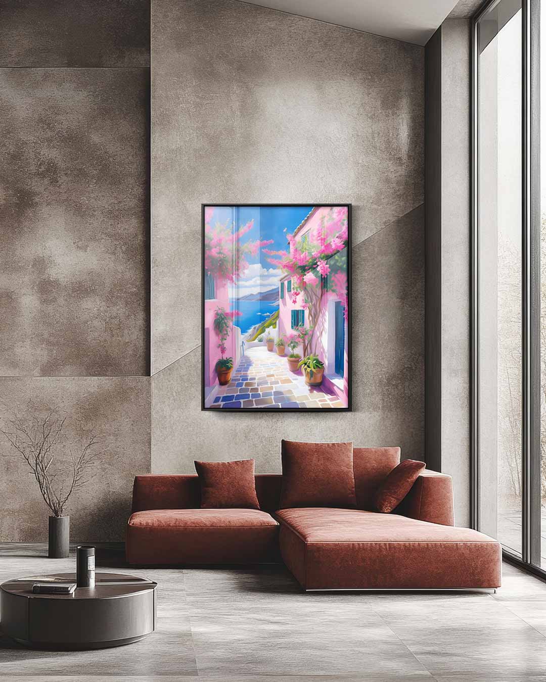 Mediterraans Paradijs Kunstwerk-canvas-dibond-plexiglas-wanddecoratie-WallArtistic