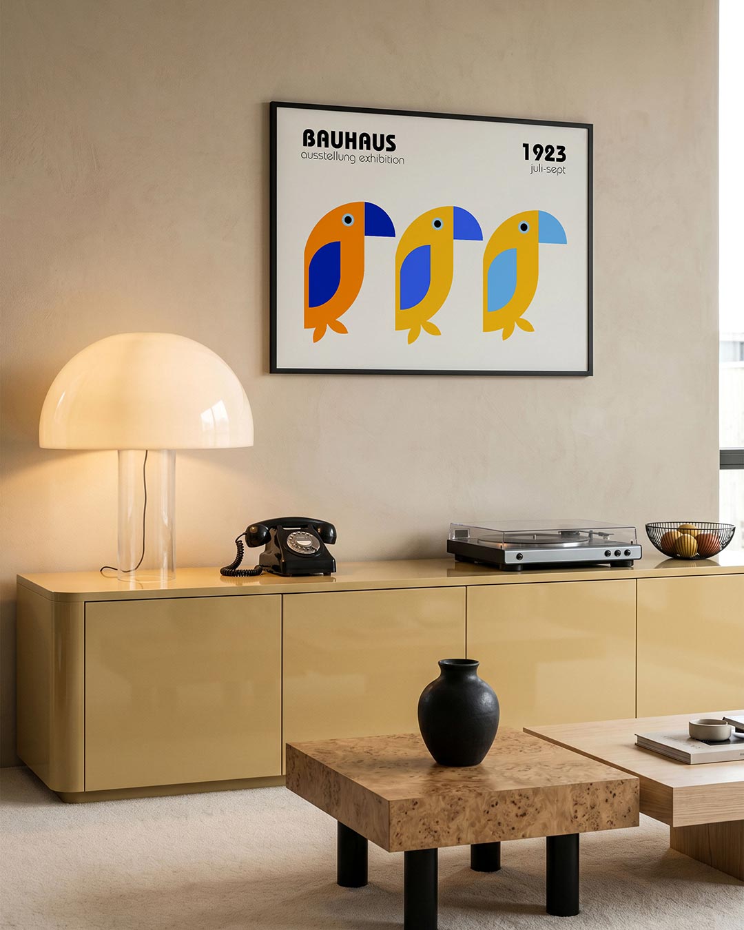 Vogels en kleurvlakken Poster