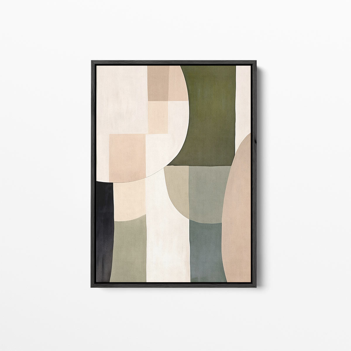 Harmonische Abstractie in Aardetinten Kunstwerk-canvas-dibond-plexiglas-wanddecoratie-WallArtistic