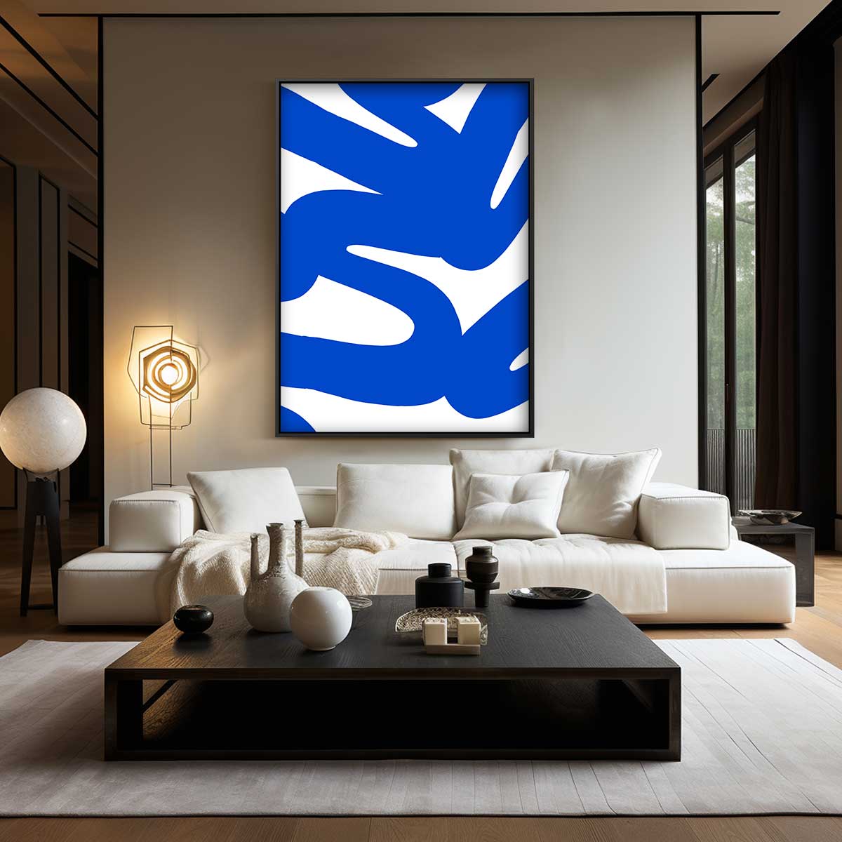 Blauwe Golven Kunstwerk-canvas-dibond-plexiglas-wanddecoratie-WallArtistic