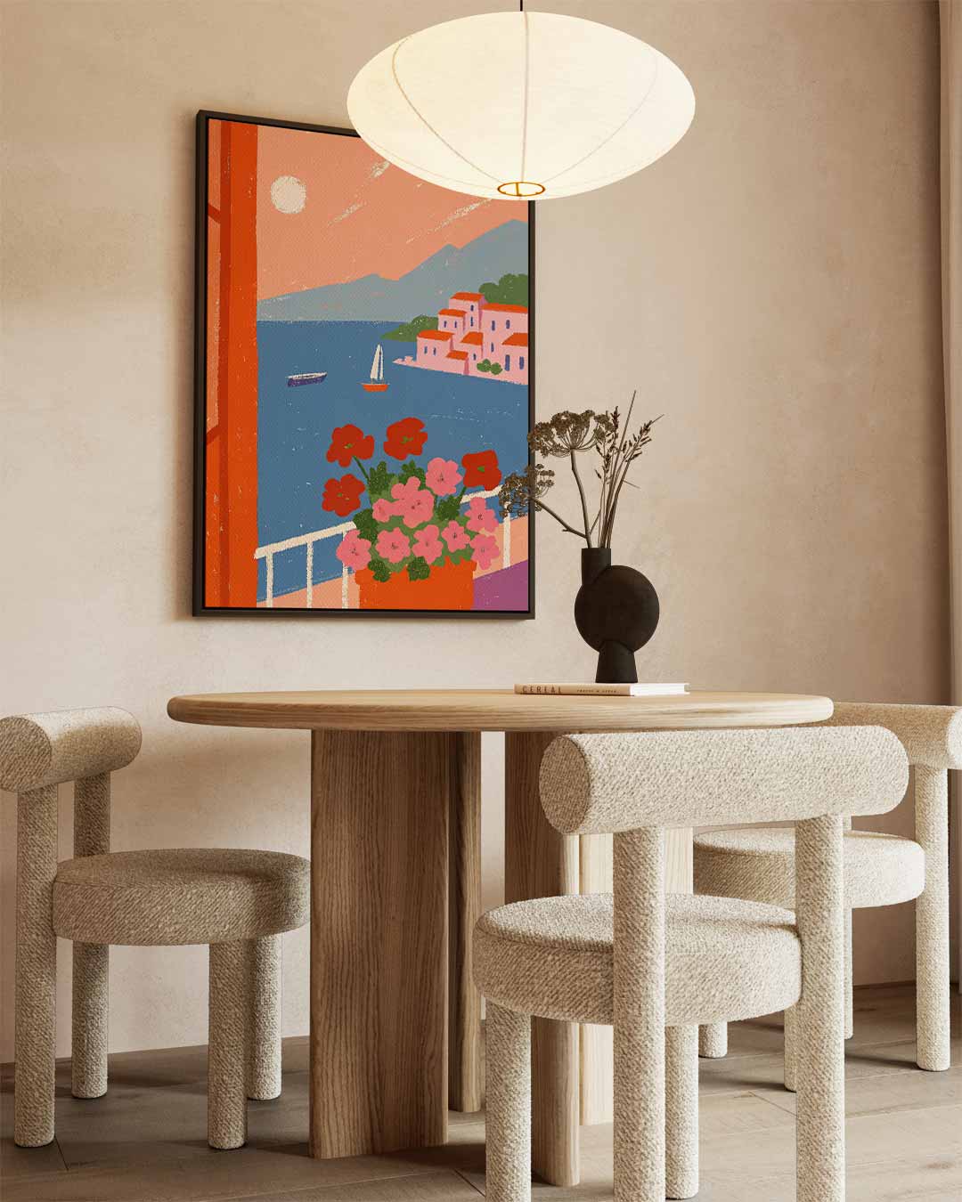 Uitzicht op Bloemrijke Haven Kunstwerk-canvas-dibond-plexiglas-wanddecoratie-WallArtistic