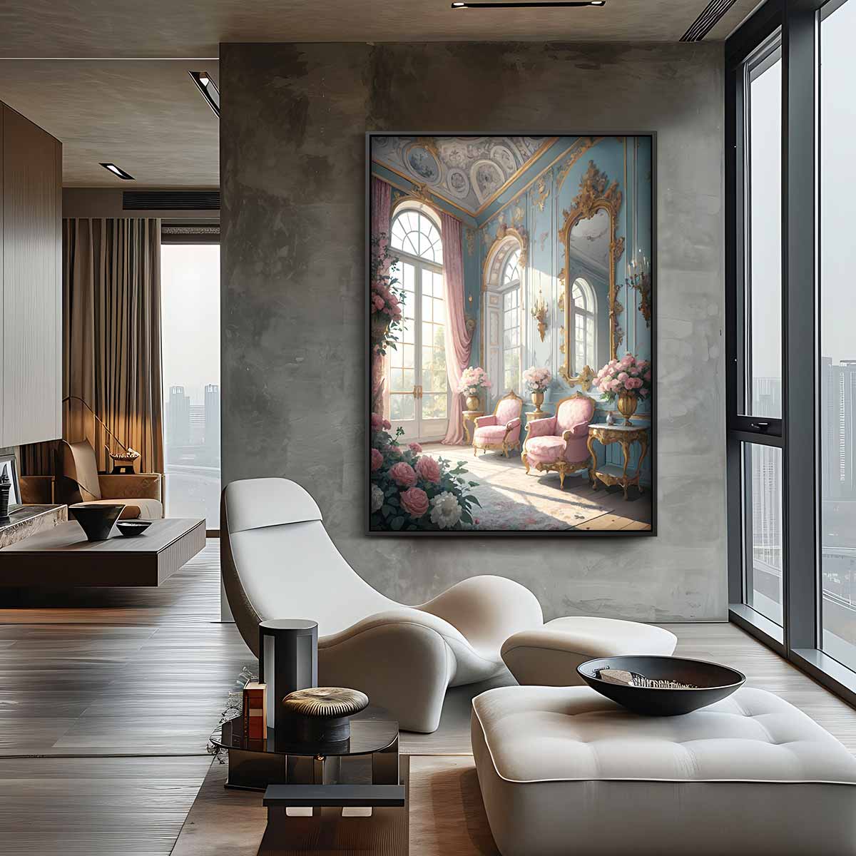 Romantische Salon Methamorfose Kunstwerk-canvas-dibond-plexiglas-wanddecoratie-WallArtistic