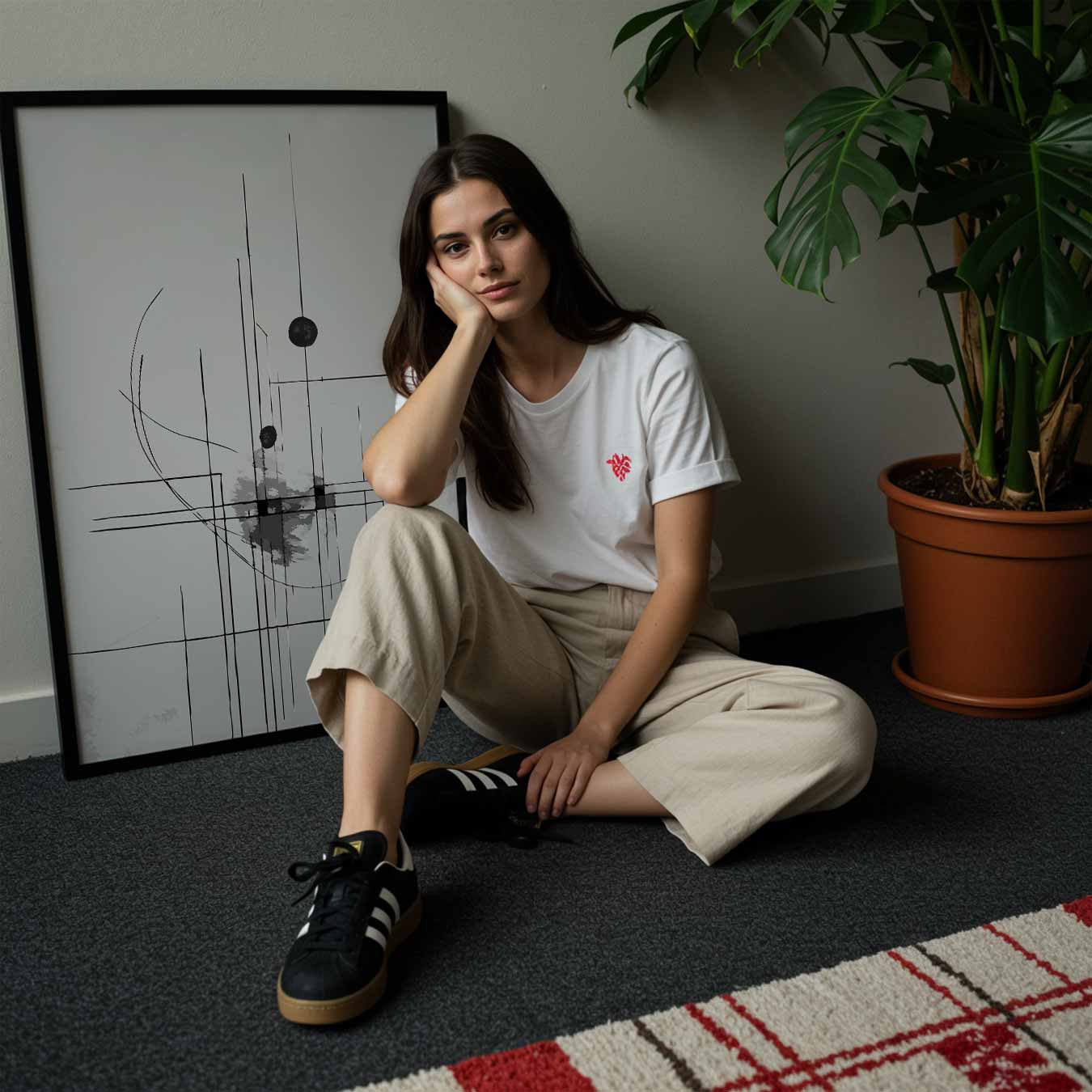 Abstracte Zwart-Wit Kunstposter