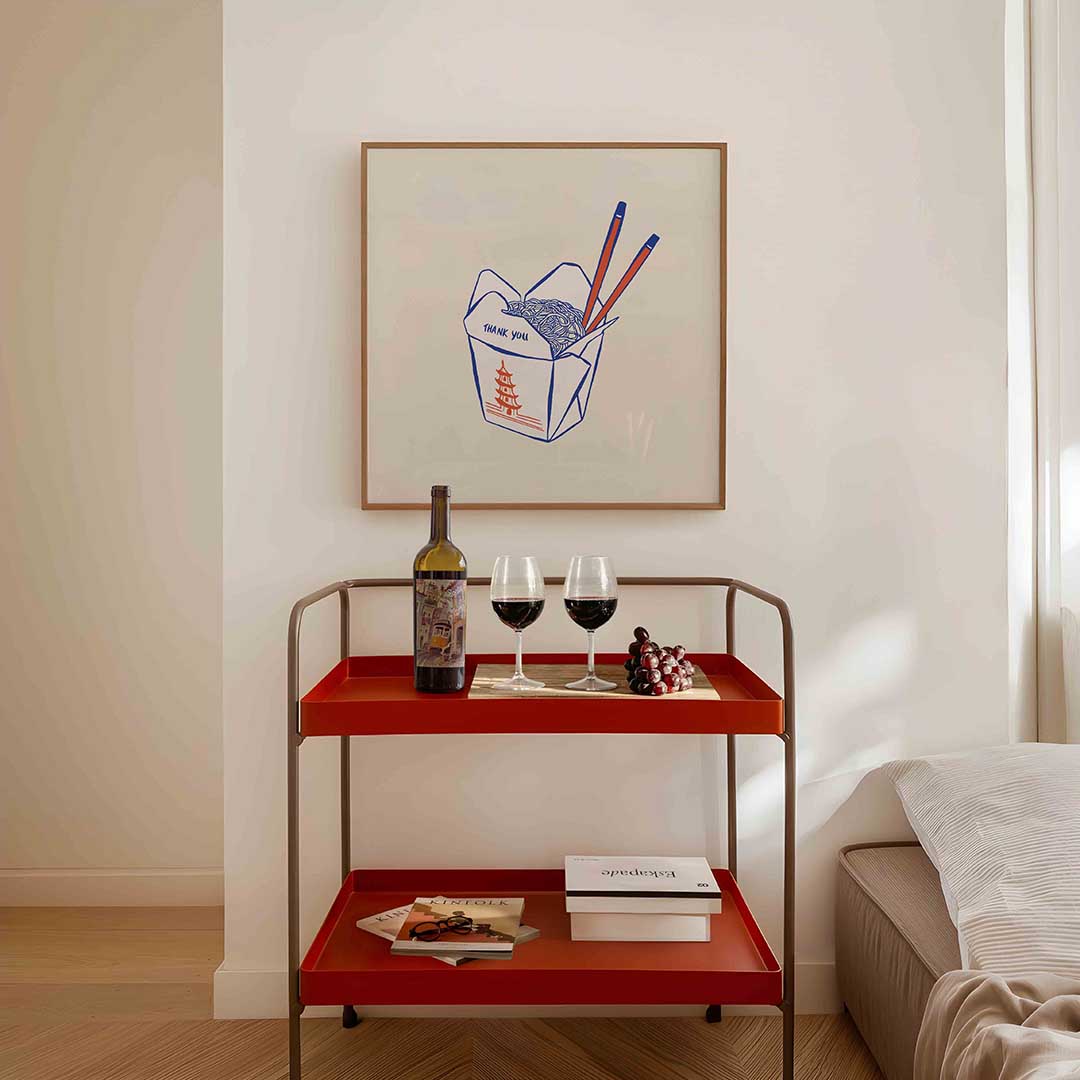 Noodles in doos Poster