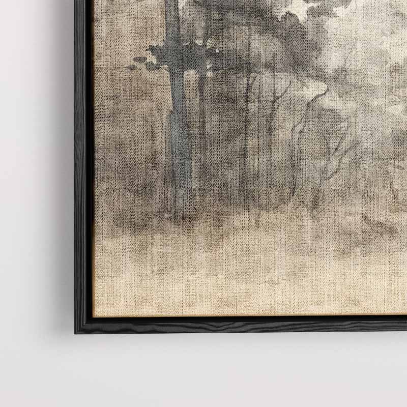 Mystieke Boslandschap Kunstwerk-canvas-dibond-plexiglas-wanddecoratie-WallArtistic