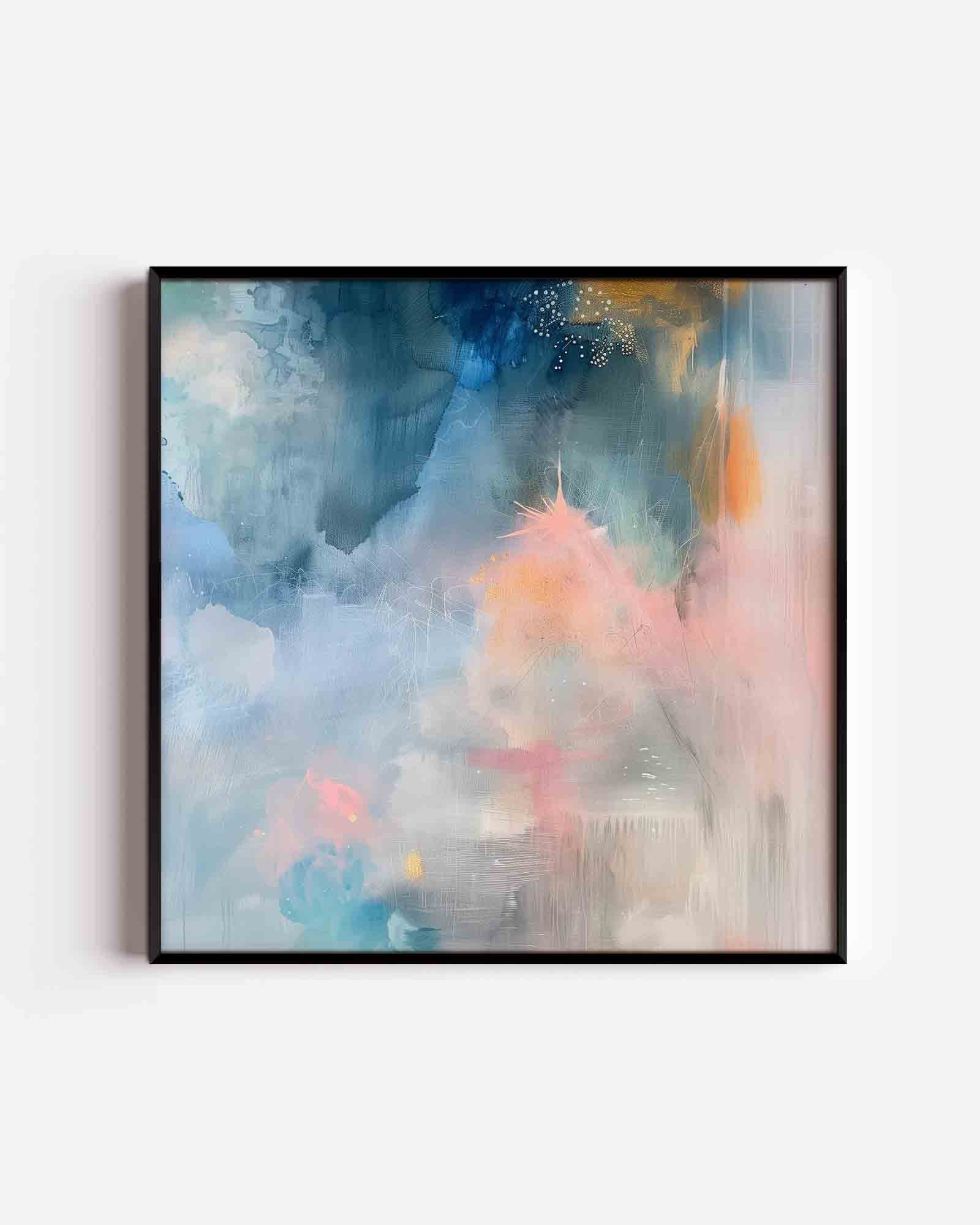 Abstracte kleurenexplosie Poster