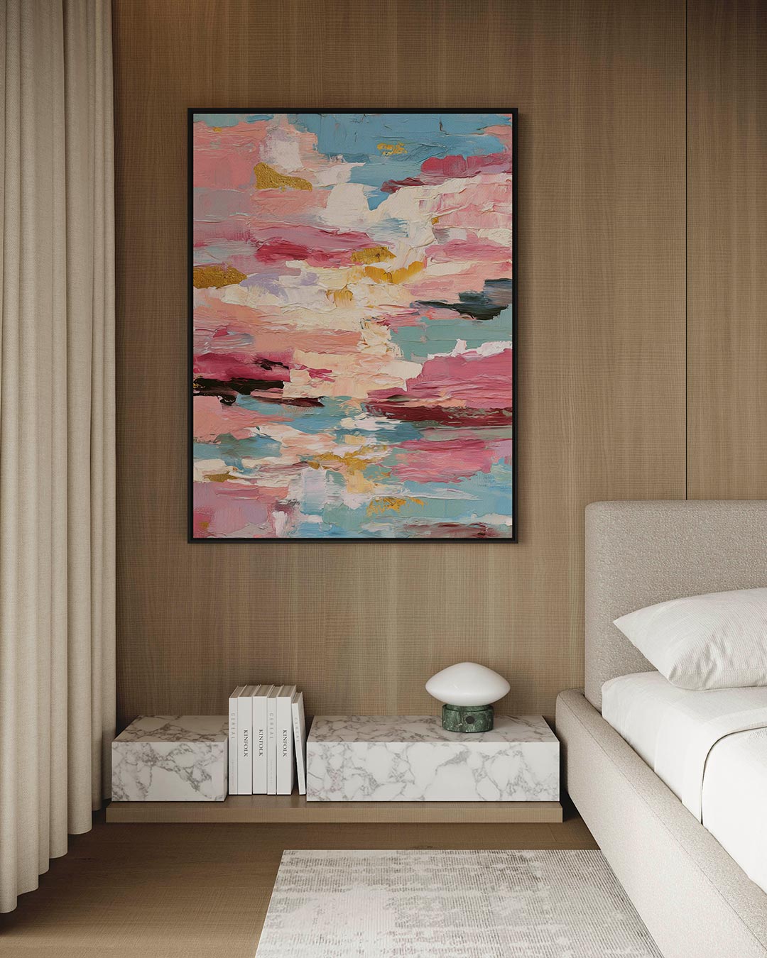 Kleurrijke vegen Kunstwerk