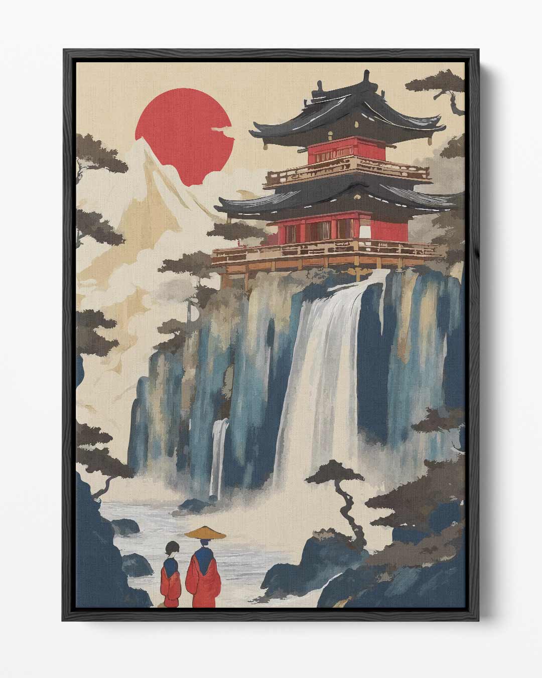 Magisch Japans Tempellandschap Kunstwerk-canvas-dibond-plexiglas-wanddecoratie-WallArtistic