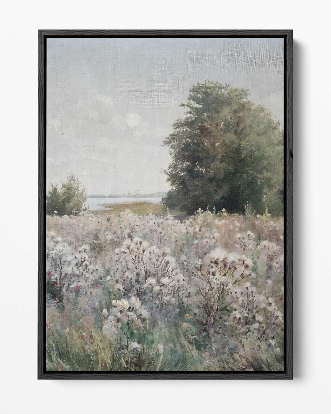 Zomers Landschap met Bloeiende Weide Kunstwerk-canvas-dibond-plexiglas-wanddecoratie-WallArtistic