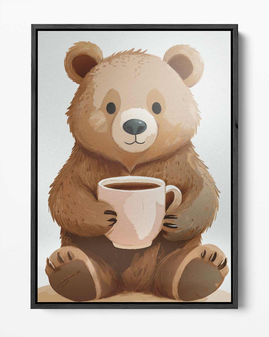 Knuffelige Berenkoffie Kunstwerk-canvas-dibond-plexiglas-wanddecoratie-WallArtistic