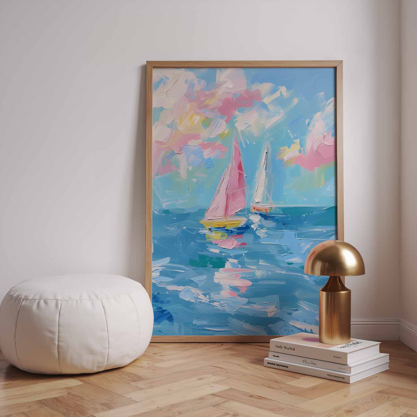 Kleurrijke Zeilboot Avontuur Poster