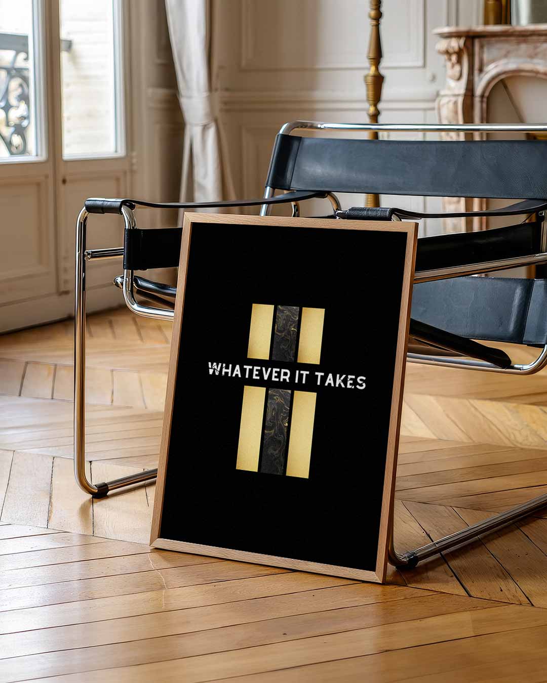 Motiverende Goud & Zwart Poster