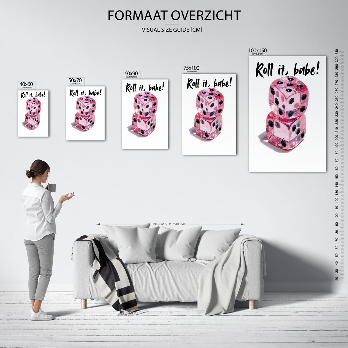 Speelse dobbelstenen Kunstwerk