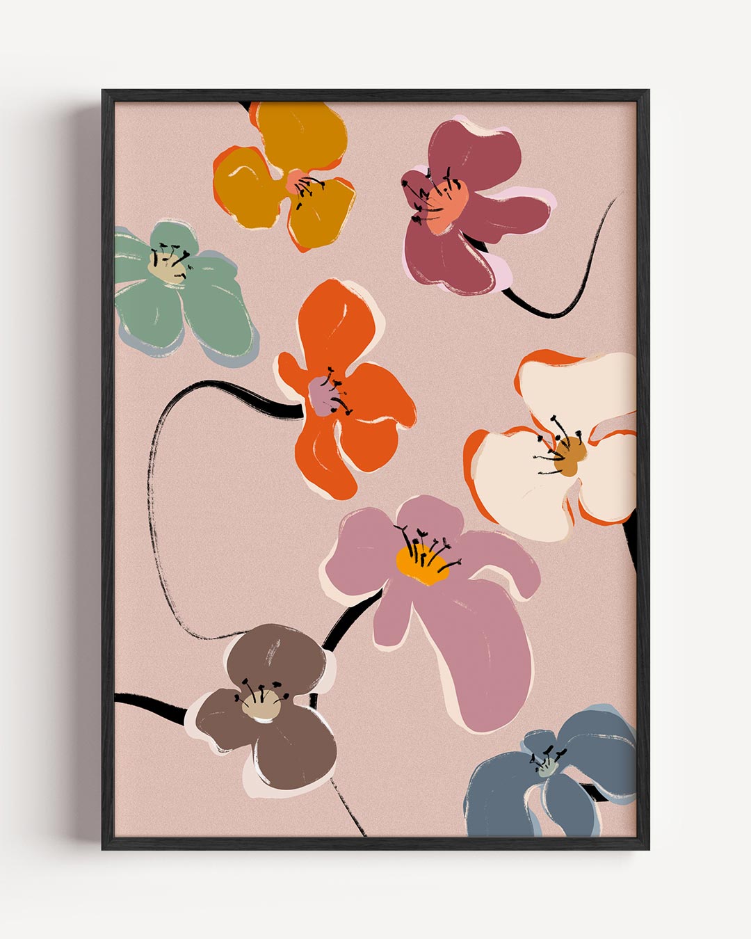 Bloemrijke Elegantie Poster-WallArtistic